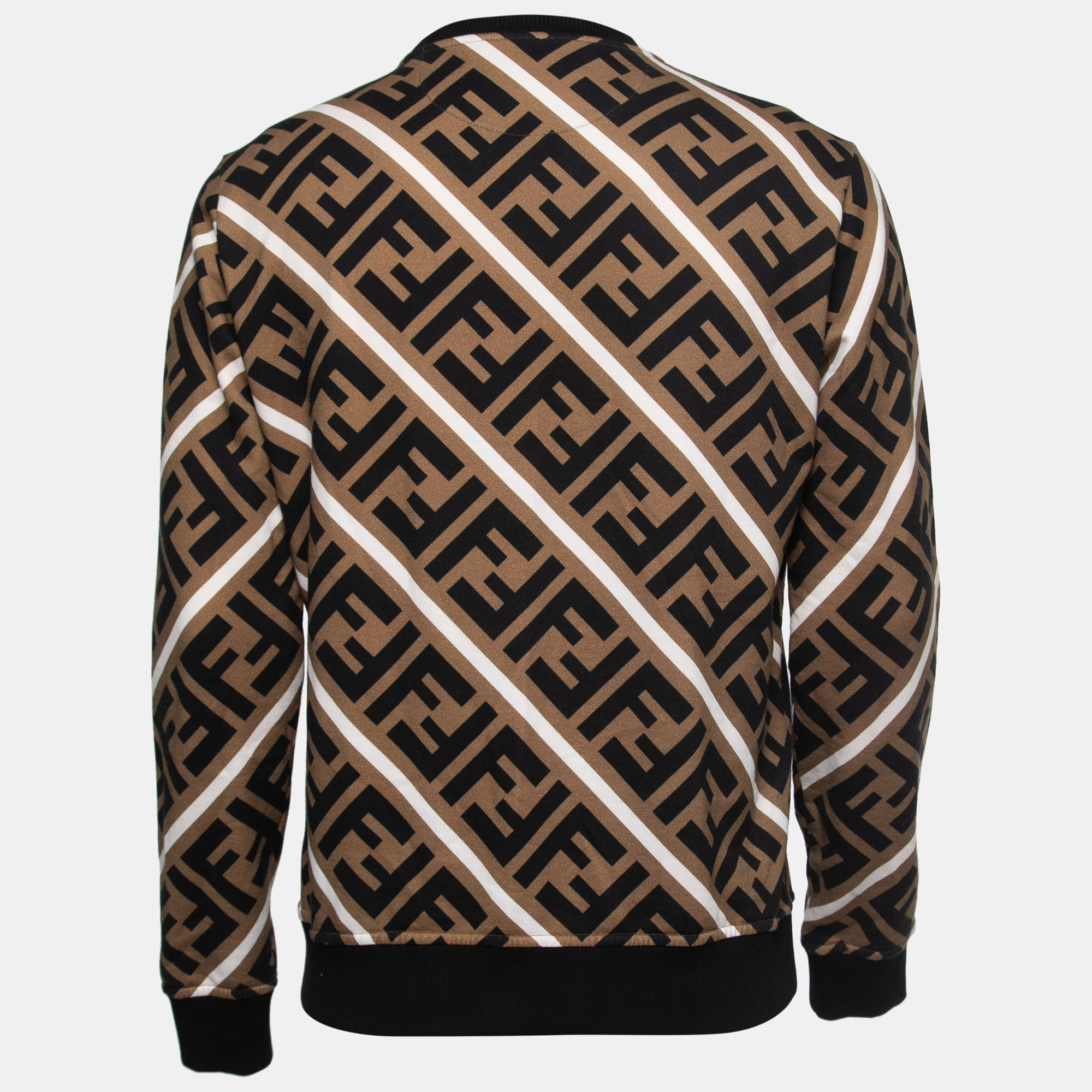 

Fendi Brown FF Monogram Print Cotton Crewneck Sweatshirt