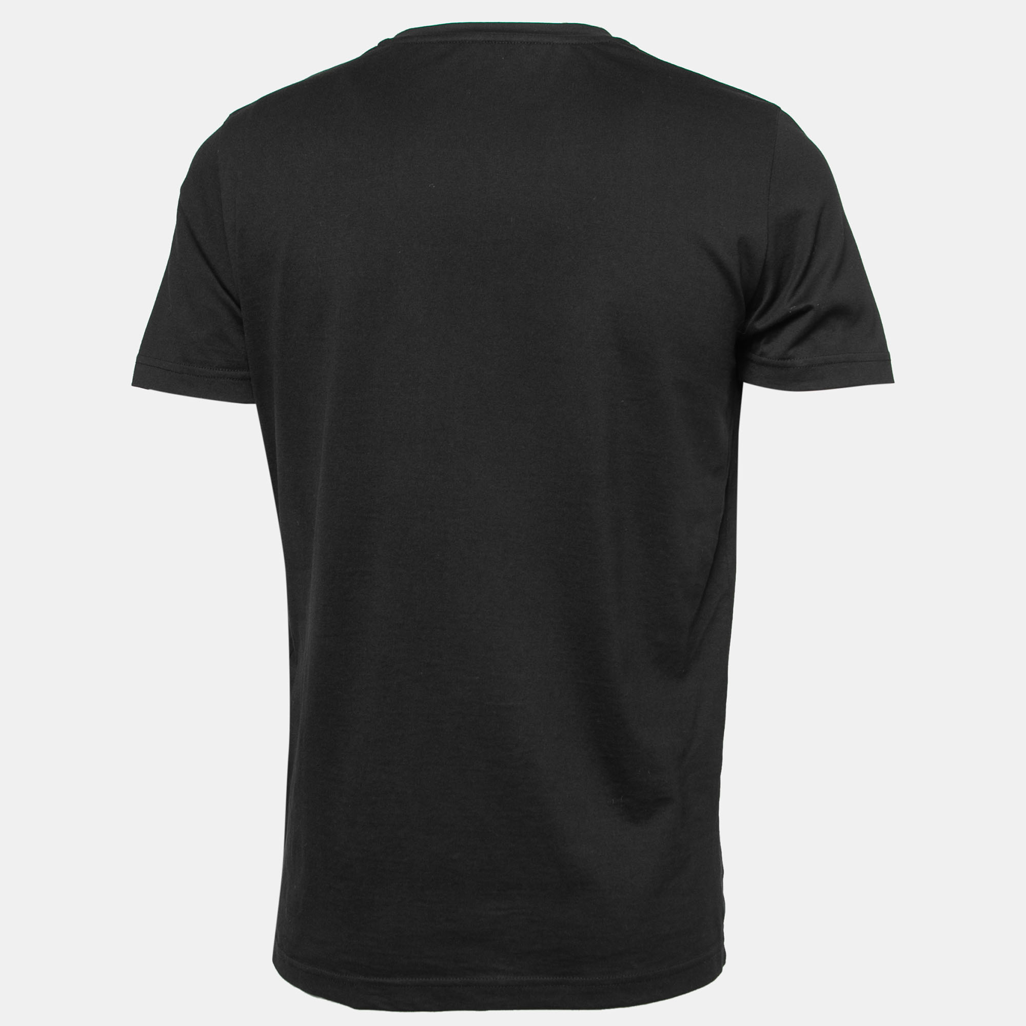 

Fendi Black Cotton Bag Bugs Appliqued Crew Neck T-Shirt