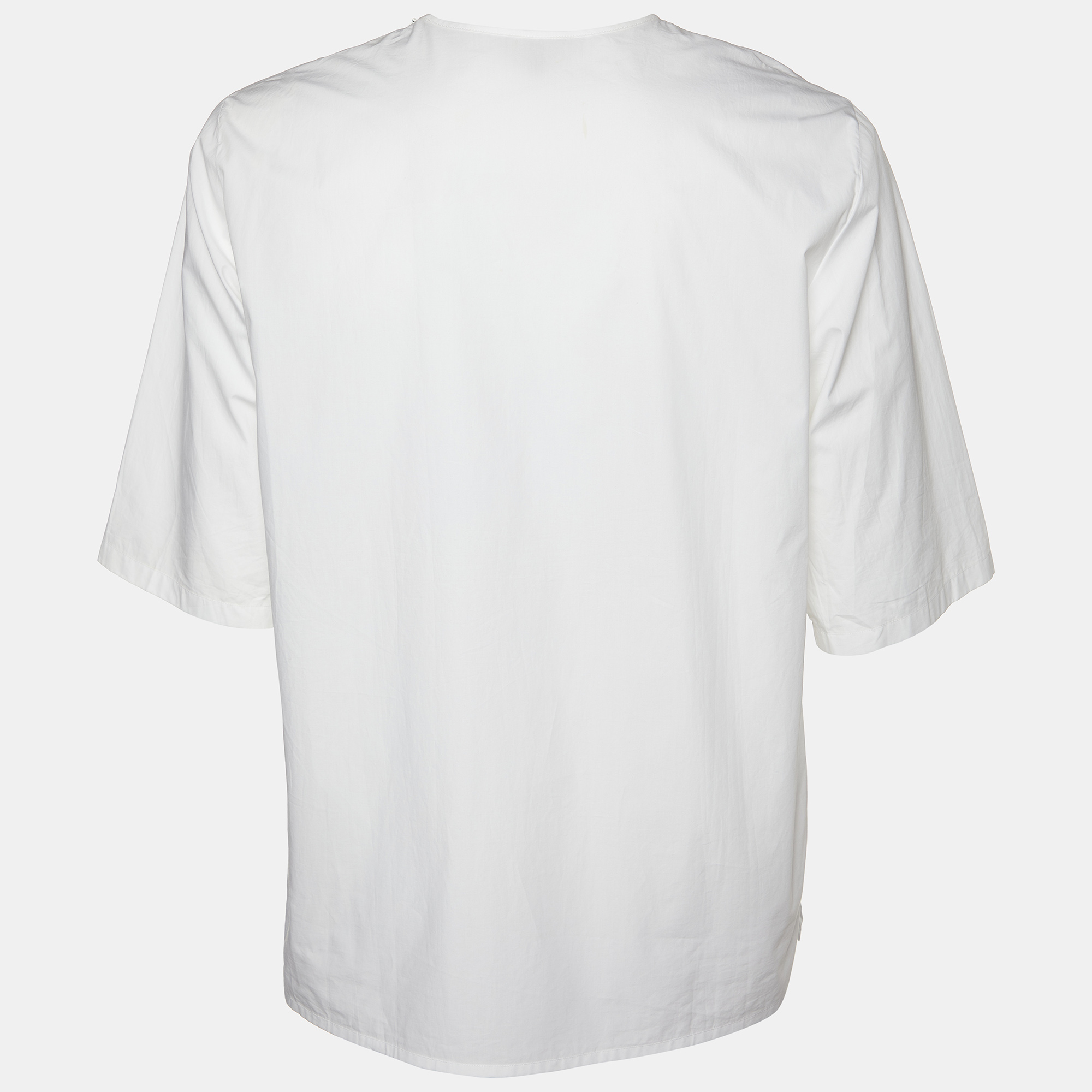 

Fendi White Cotton Logo Pocket Detail T-Shirt