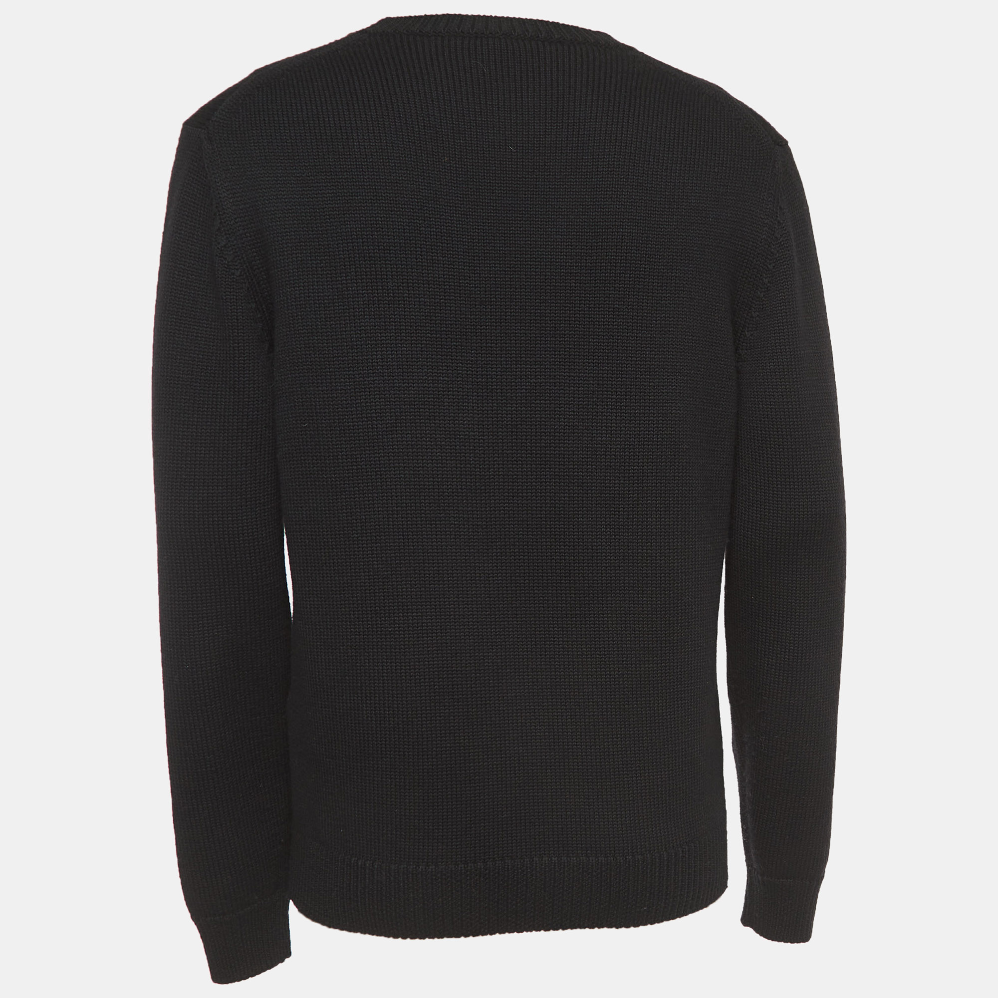 

Fendi Black Logo Intarsia Wool Sweater