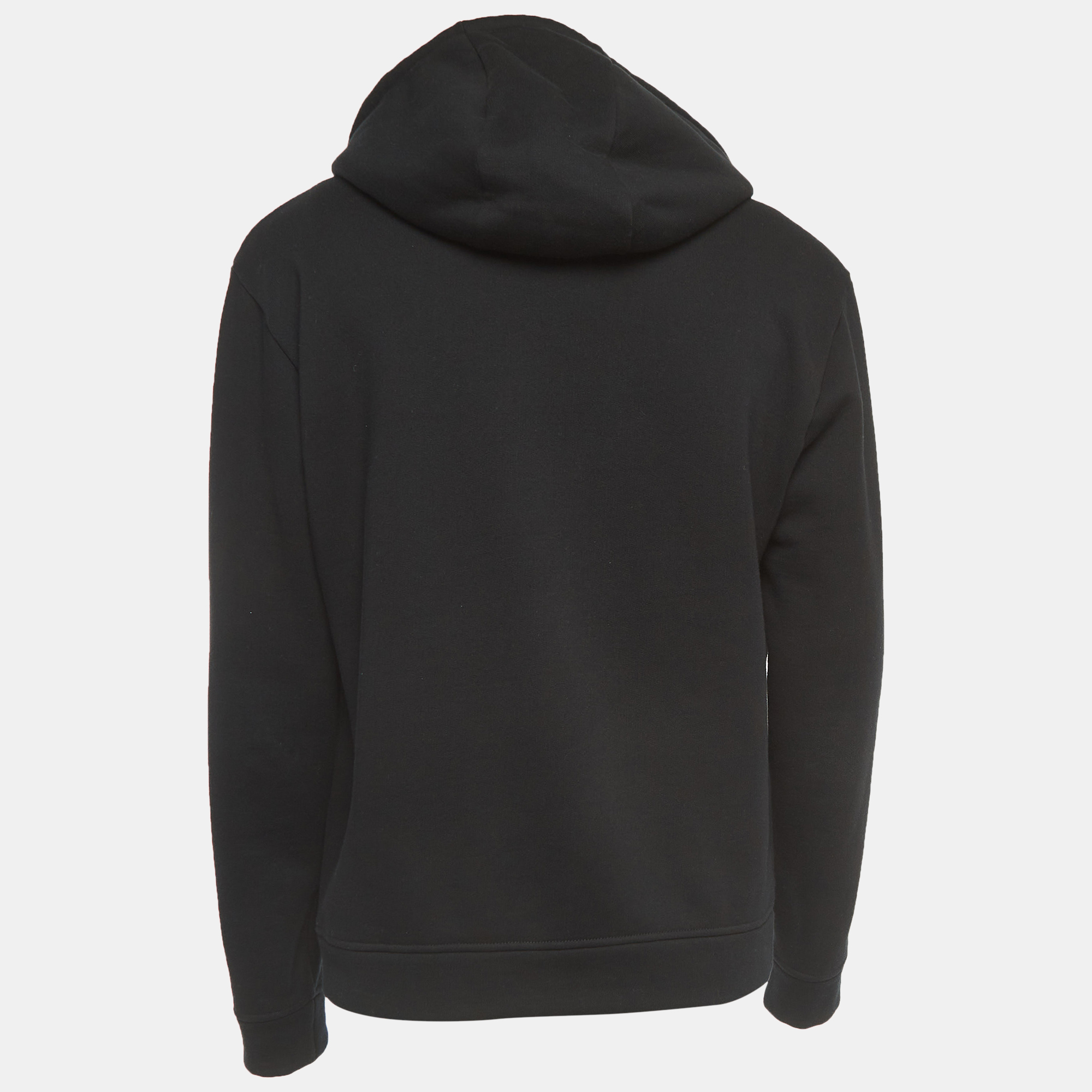 

Fendi Black Logo Embroidered Cotton & Cashmere Hoodie