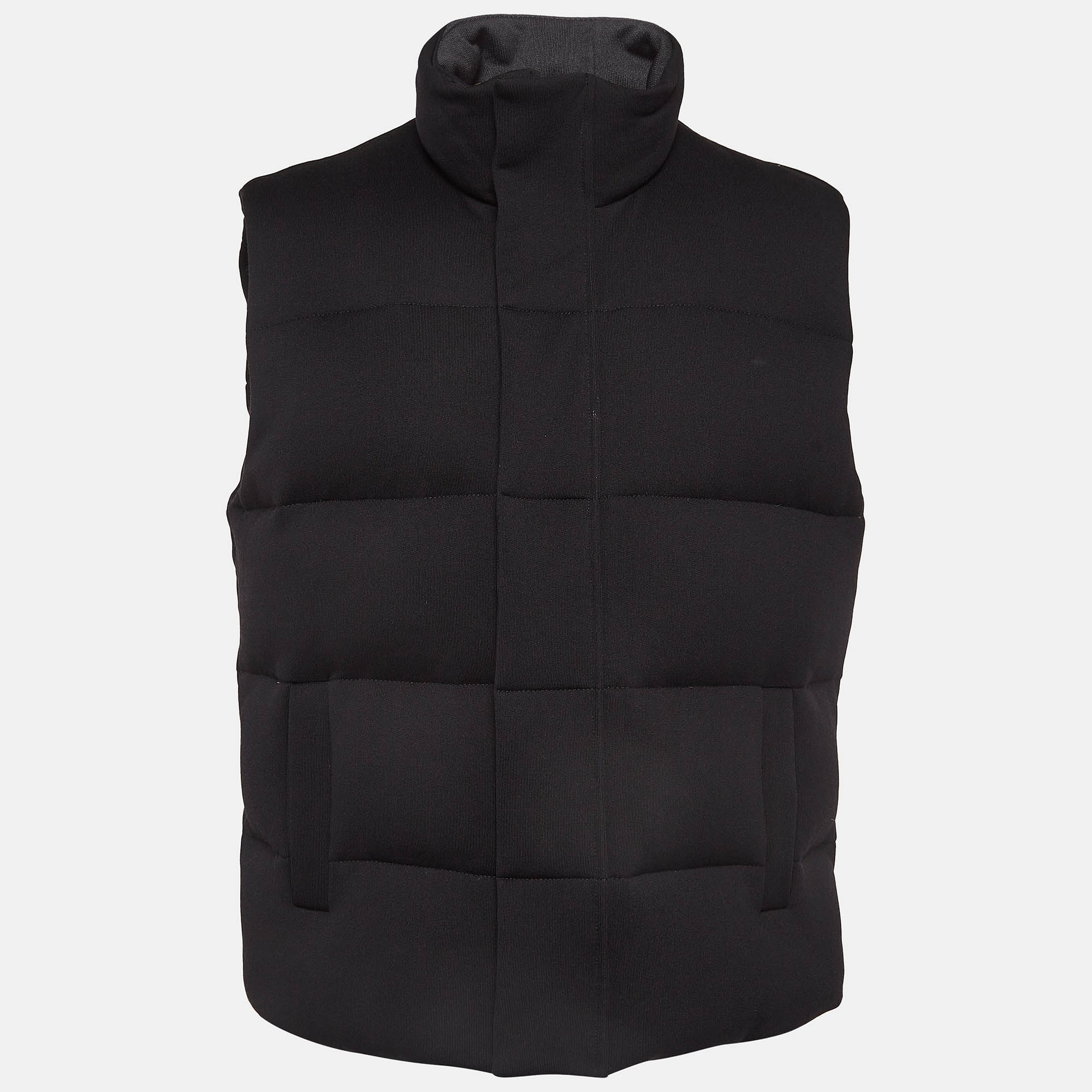 

Fendi Black Nylon Blend Zipper Puffer Vest L