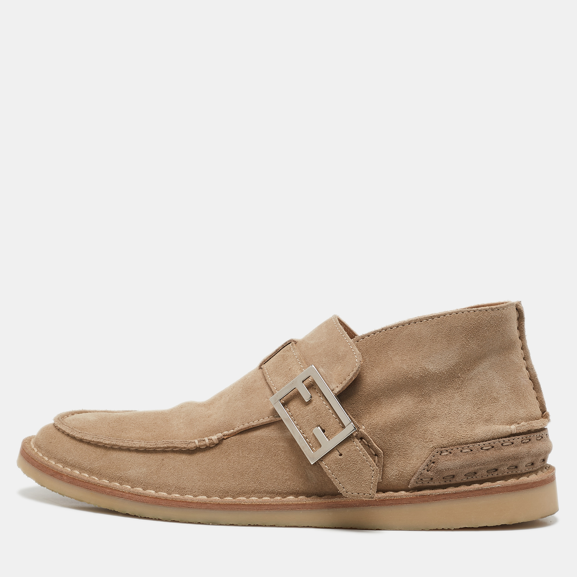 

Fendi Beige Suede Desert Desert Boots Size 44