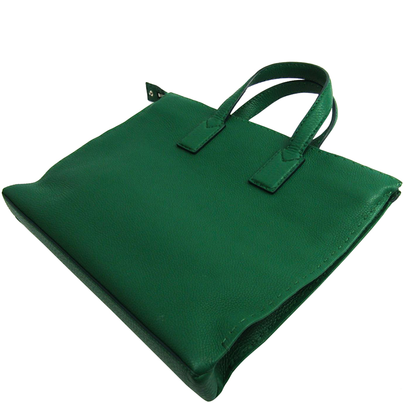 

Fendi Green Selleria Leather Briefcase