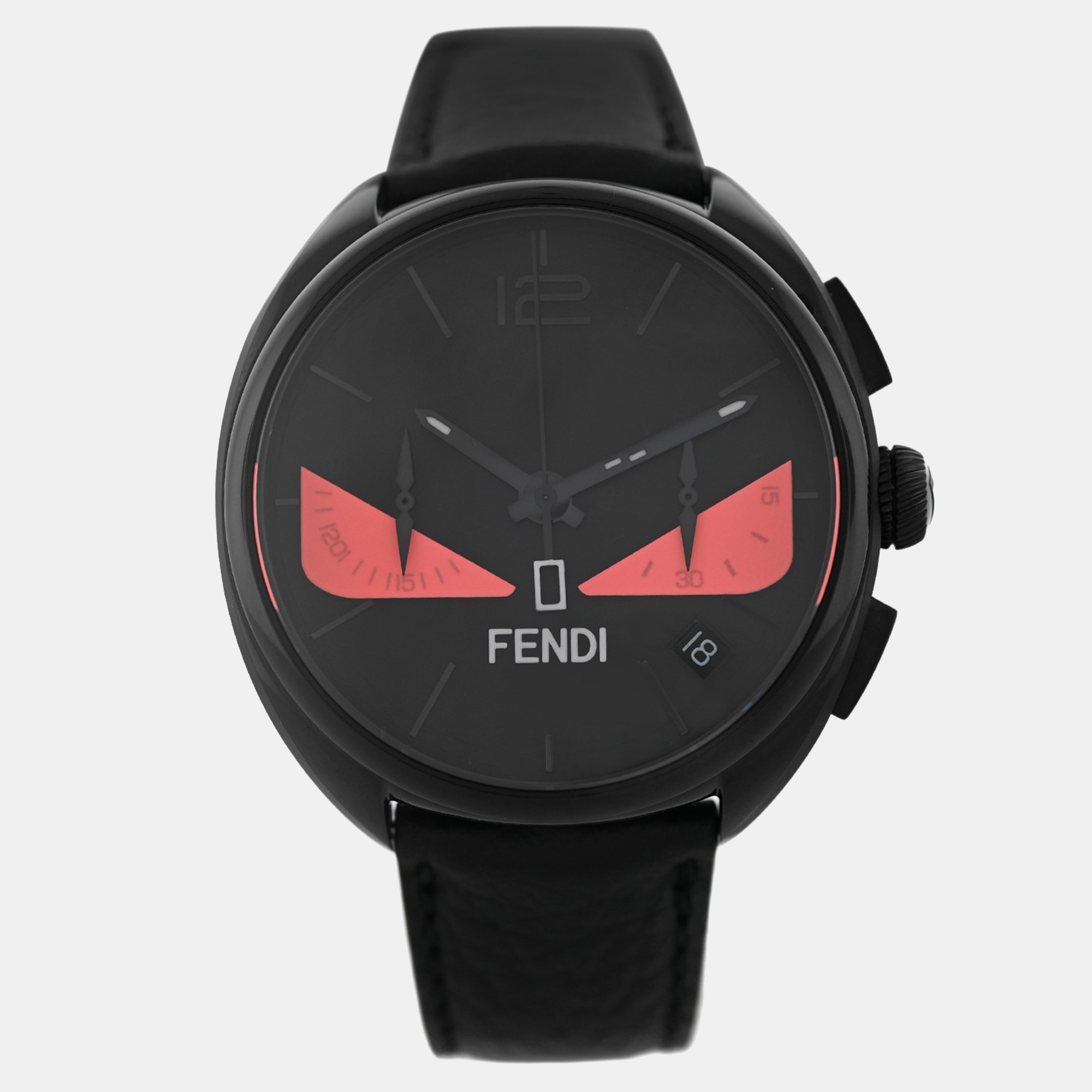 

Fendi Momento Bugs F214611711 Quartz Stainless Steel Men's Wristwatch 40 mm, Black