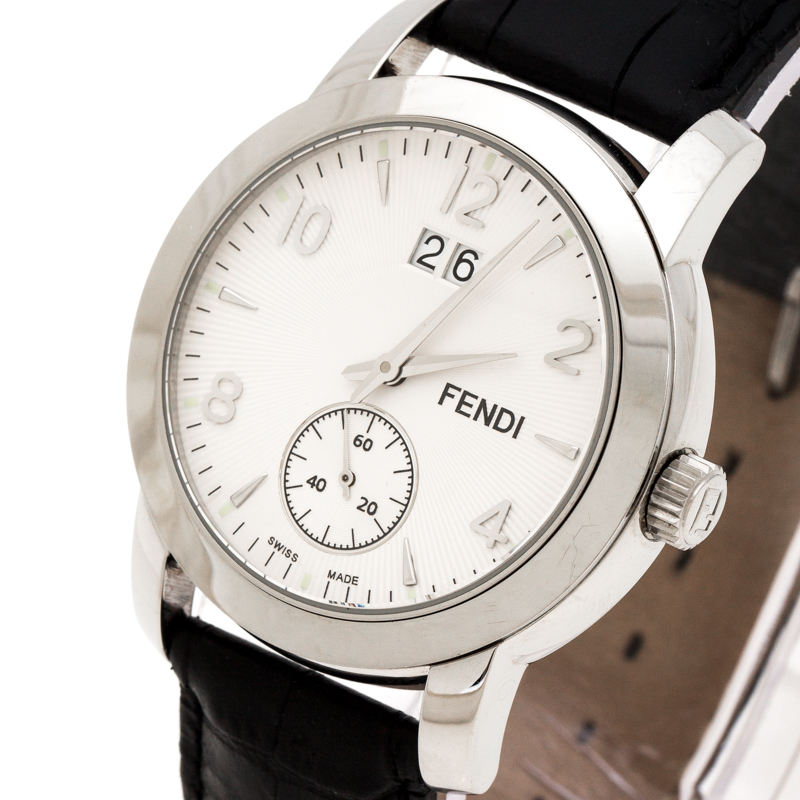 

Fendi White Stainless Steel Orologi, Black