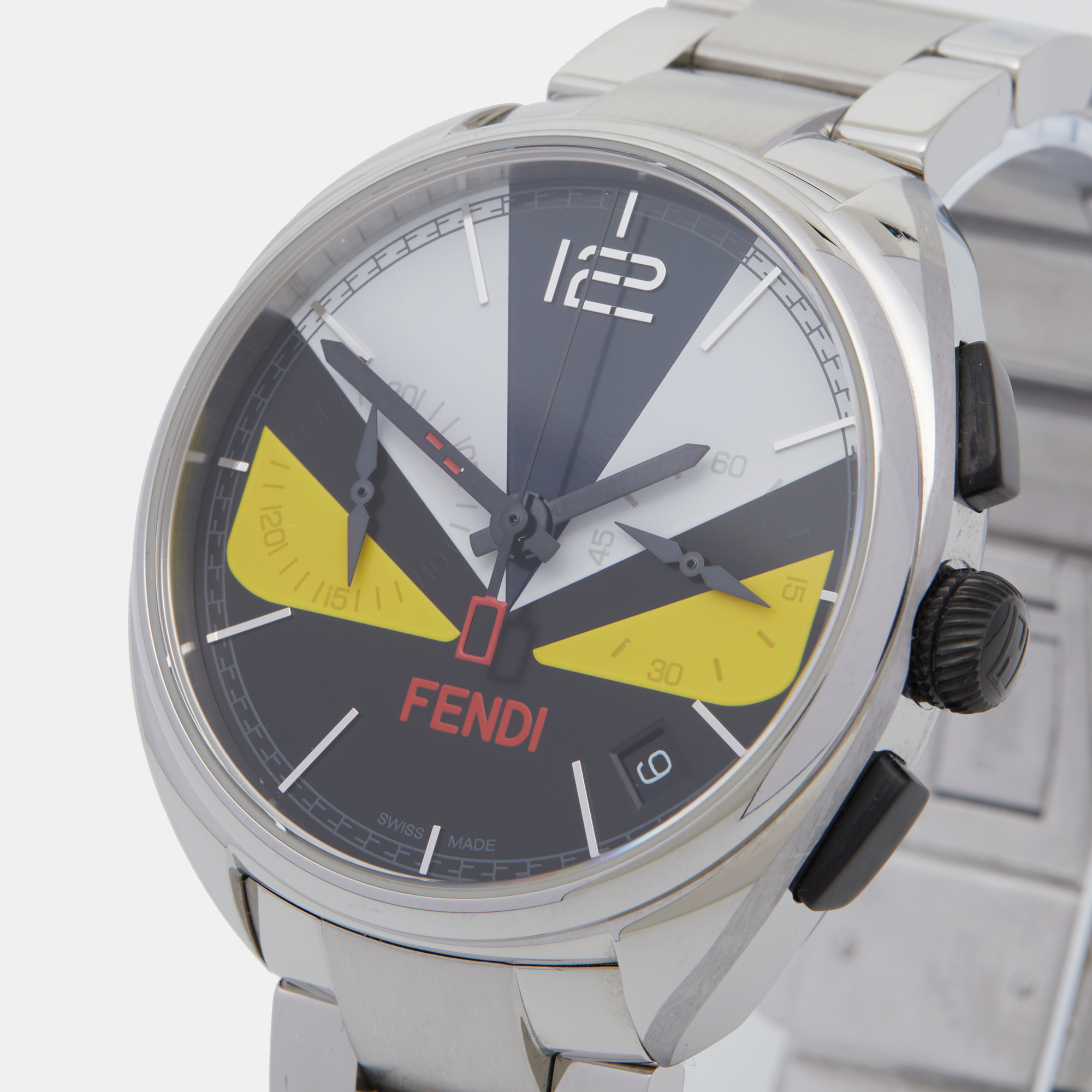 

Fendi Multicolor Stainless Steel Momento Bugs, Silver