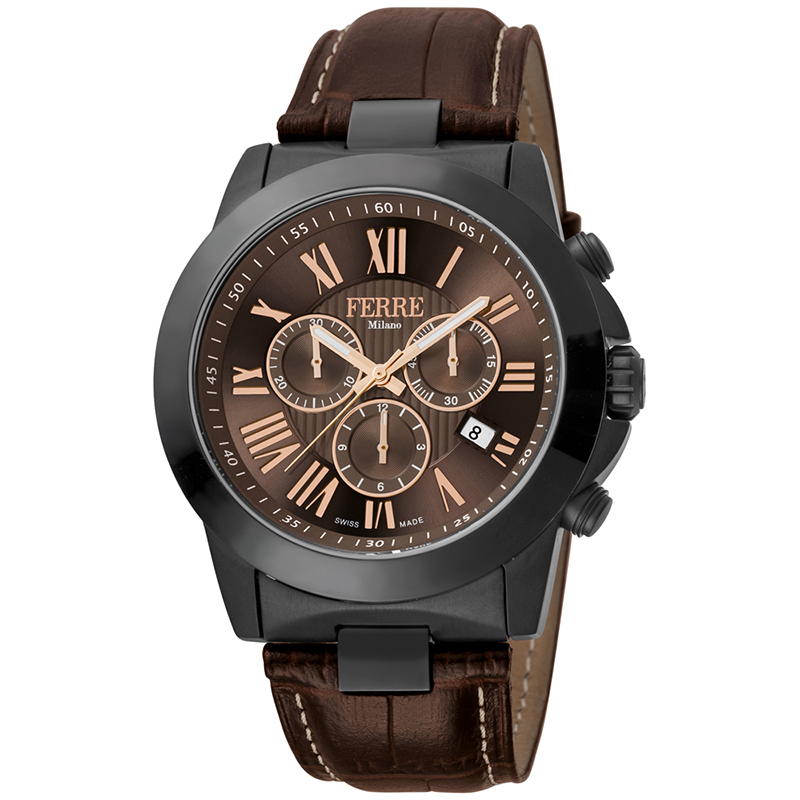 

Ferre Milano Chocolate Ion Plated Stainless Steel FM1G079L0041 Men's Wristwatch, Brown