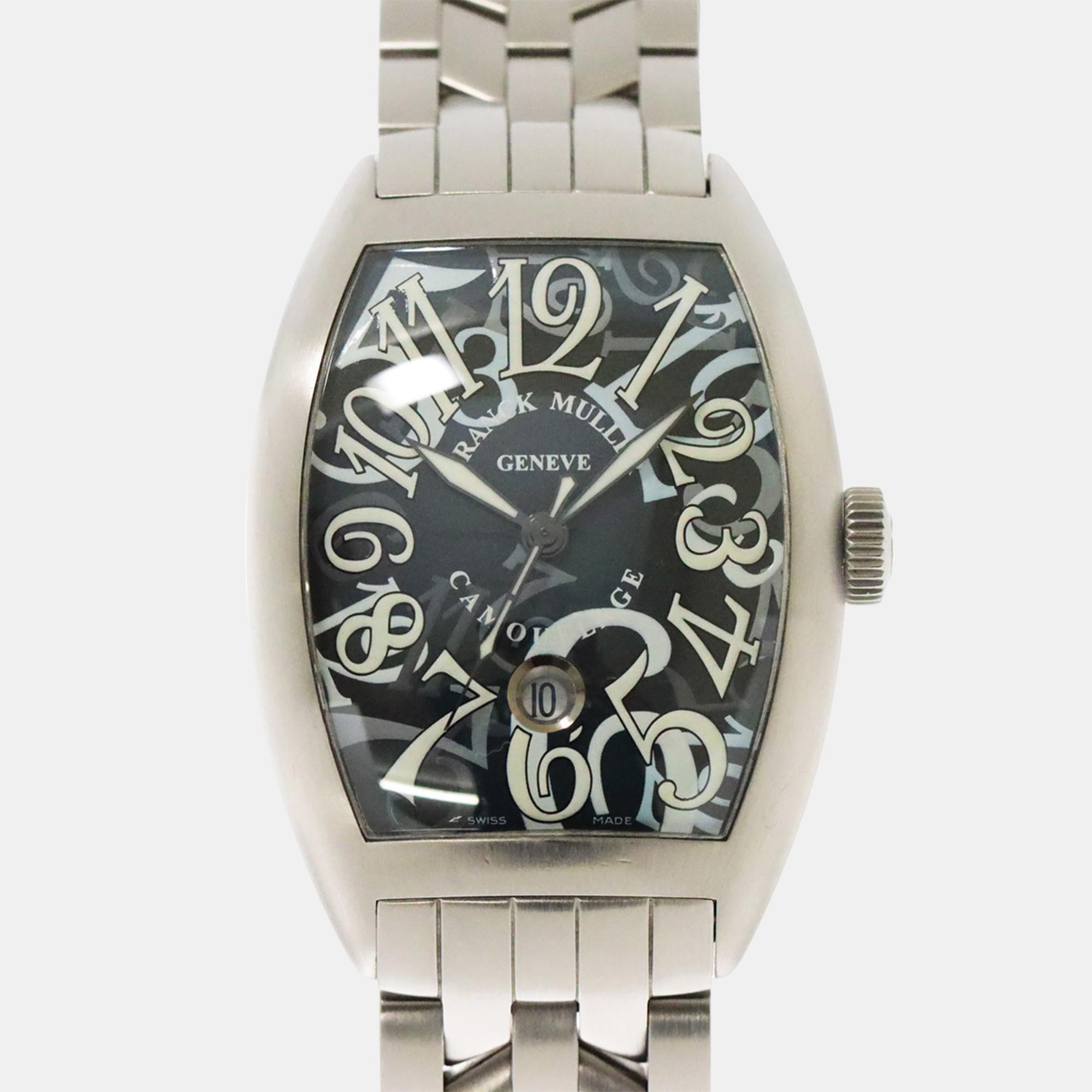 

Franck Muller Grey Stainless Steel Casablanca 8880CDTBR Automatic Men's Wristwatch 40 mm