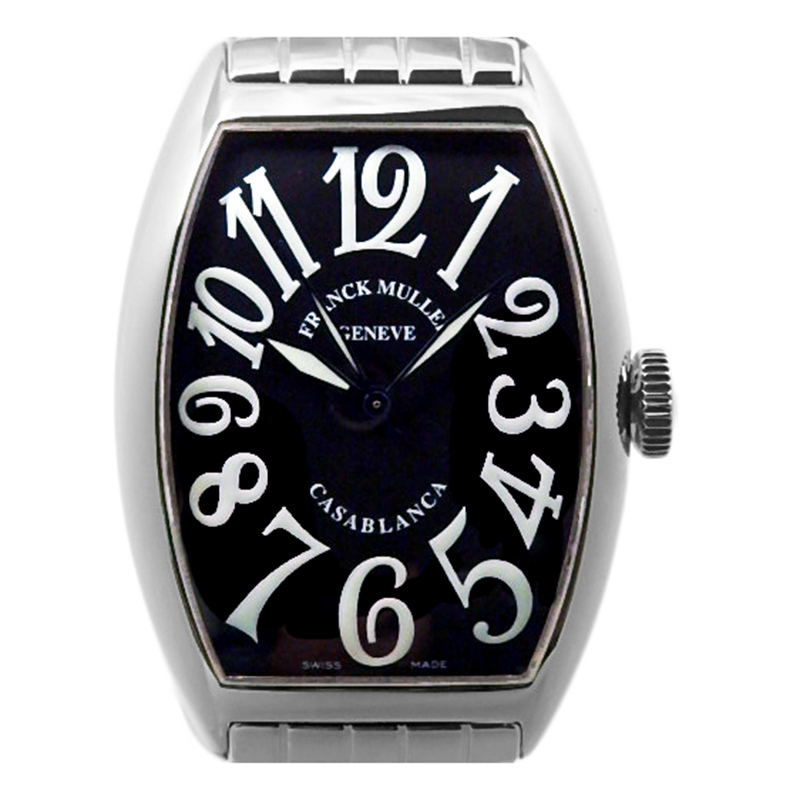 Franck Muller Black Stainless Steel Casablanca Men's Wristwatch 32MM