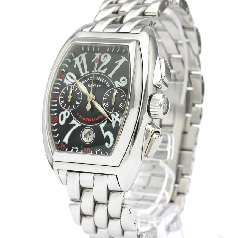 

Franck Muller Black Stainless Steel Conquistador Chronograph