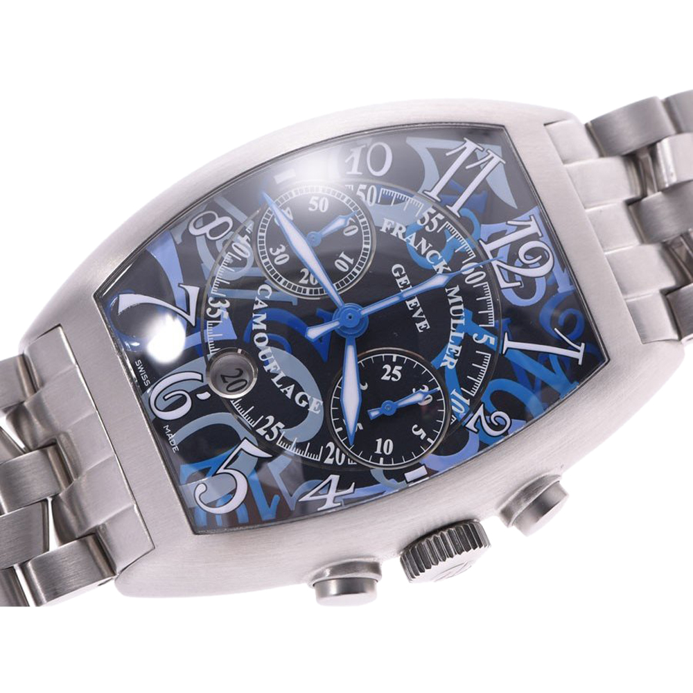 

Franck Muller Blue Stainless Steel Casablanca Camouflage Chronograph