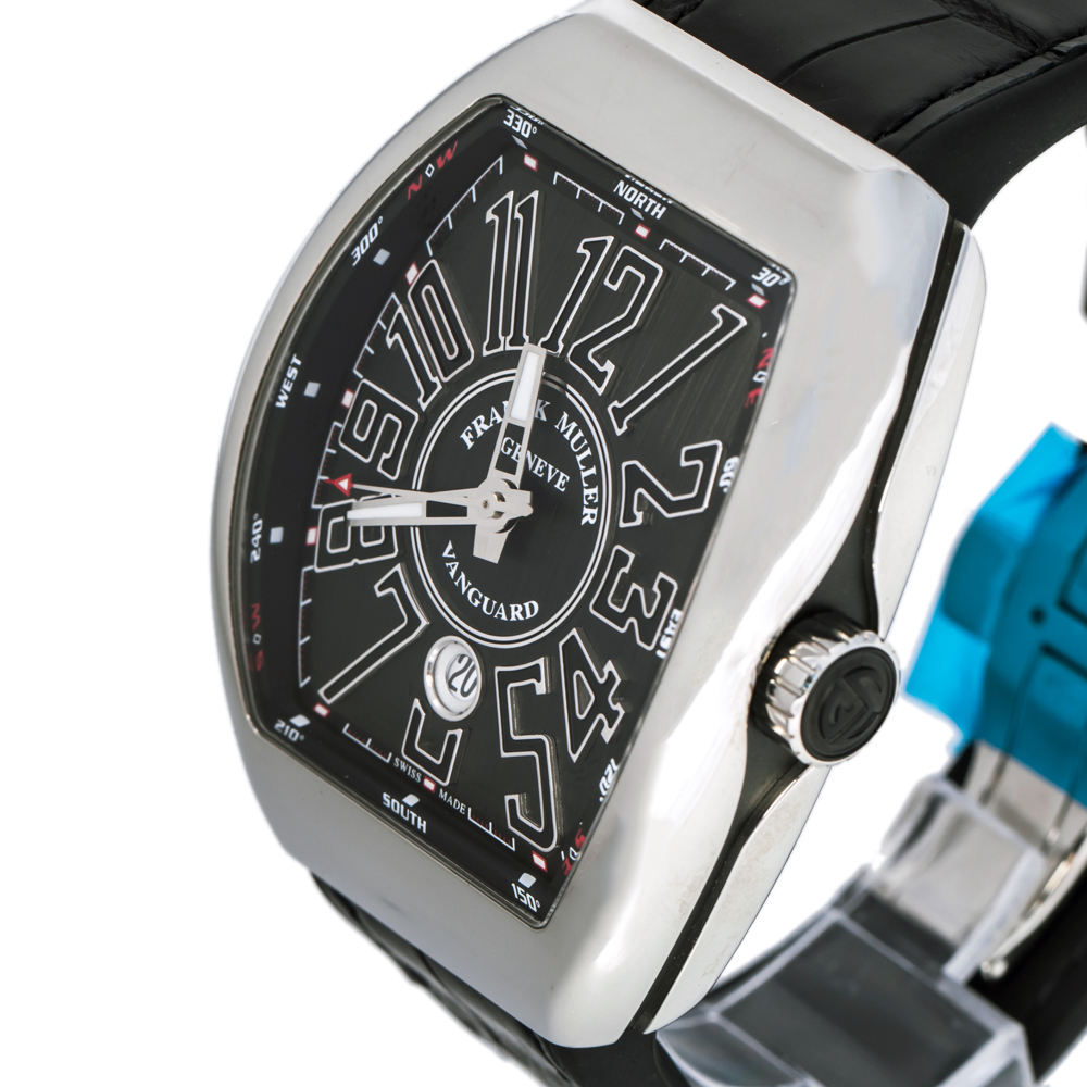 

Franck Muller Black Stainless Vanguard V 45 SC DT AC NR Men's Wristwatch 44 mm
