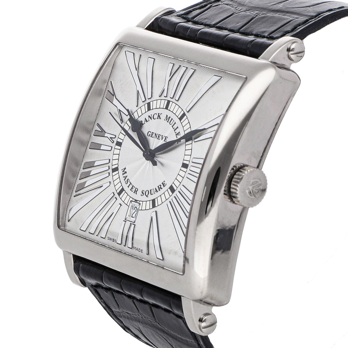 

Franck Muller Silver 18k White Gold Master Square 6000KSCREL Men's Wristwatch 42 MM