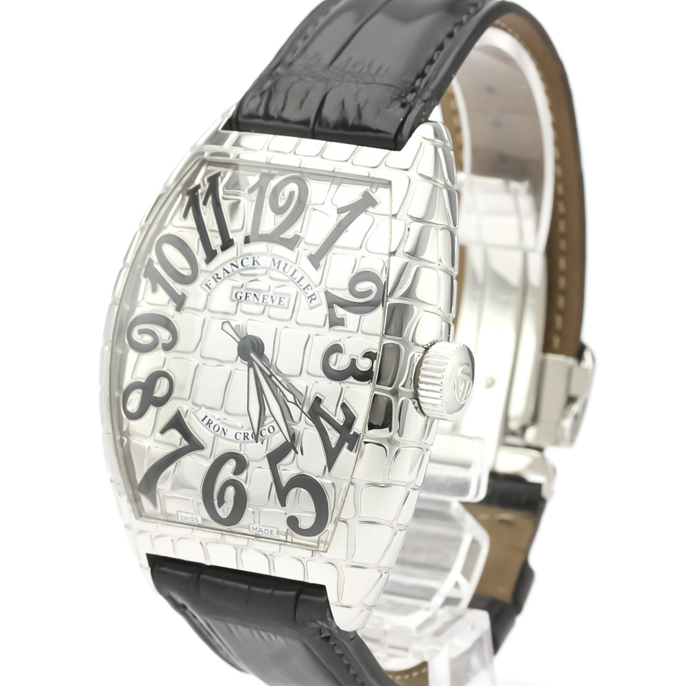 

Franck Muller Silver Stainless Steel Cintree Curvex 9880SC IRON CRO Automatic Men's Wristwatch 43 MM