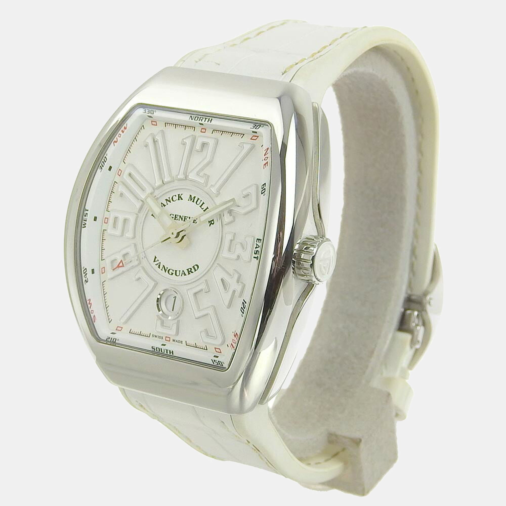 

Franck Muller White Stainless Steel Vanguard V41SCDTACB Automatic Men's Wristwatch 41 mm