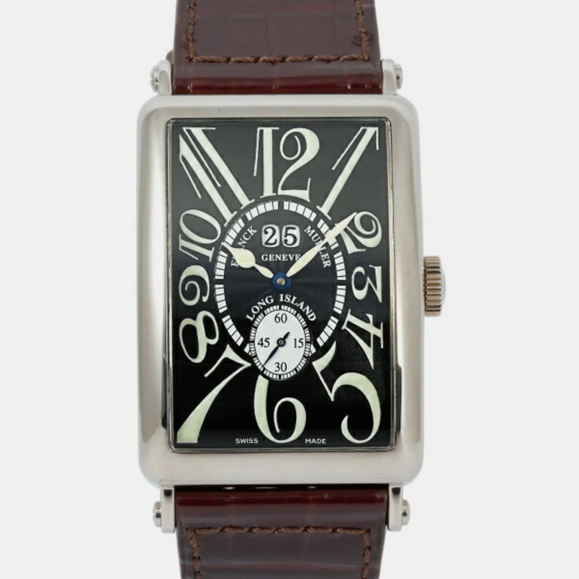 

Franck Muller Black 18K White Gold Long Island Grand Guiche 1200S6GG Men's Wristwatch