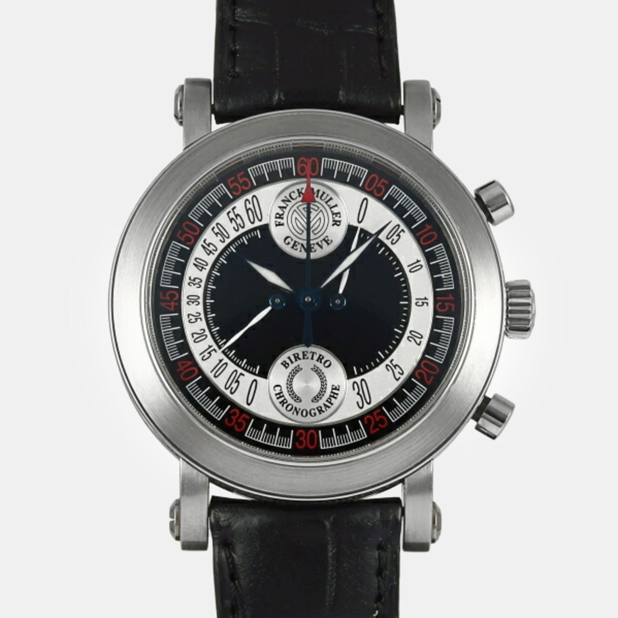 

Franck Muller Black/Silver Stainless Steel Be Retrograde Retro 7000CCB Men's Wristwatch