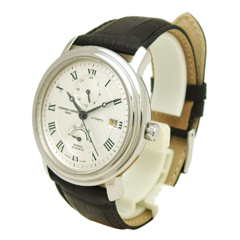 

Frederique Constant Silver Stainless Steel and Embossed Leather Classic Men's Wristwatch