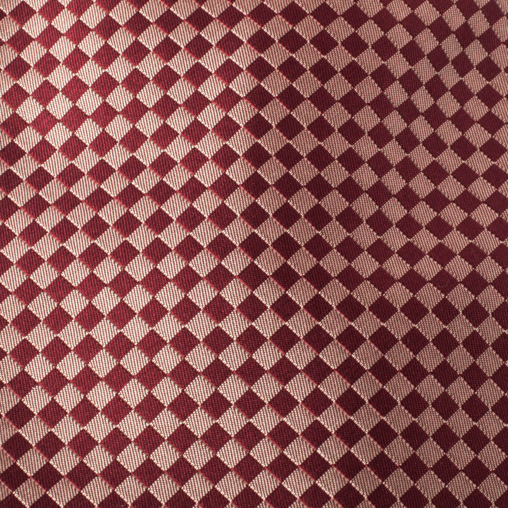 

Gianfranco Ferre Bicolor Checkered Silk Jacquard Tie, Red