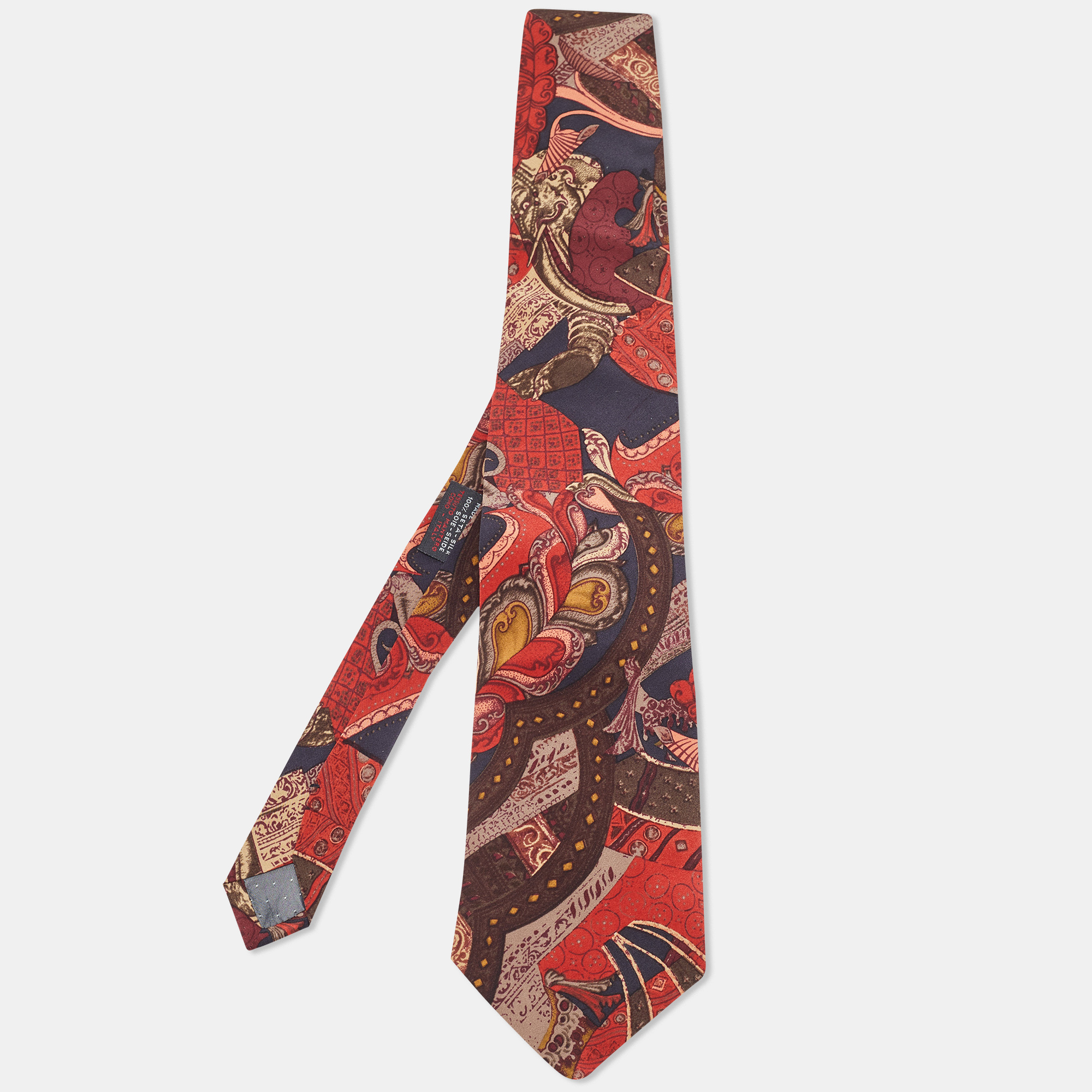 Pre-owned Gianfranco Ferre Vintage Red Printed Silk Tie