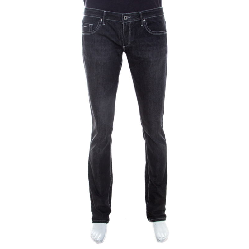 

Gianfranco Ferre Black Denim Straight Fit Jeans