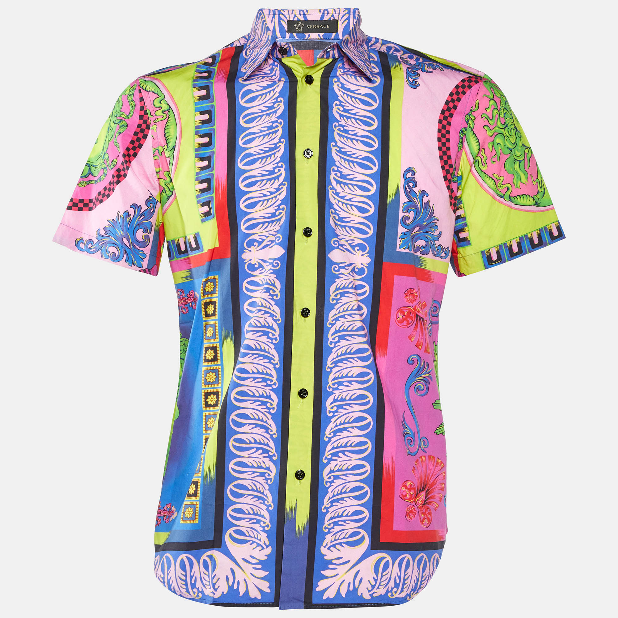 

Gianni Versace Multicolor Printed Cotton Shirt S