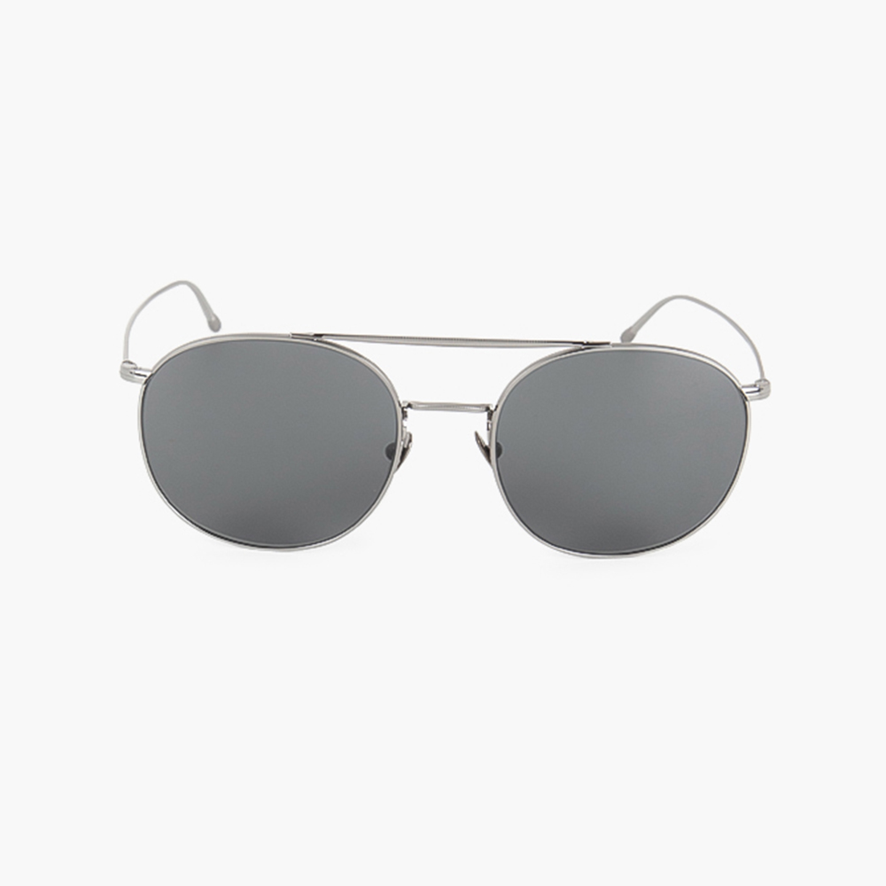 

Giorgio Armani Silver Pilot Round Sunglasses