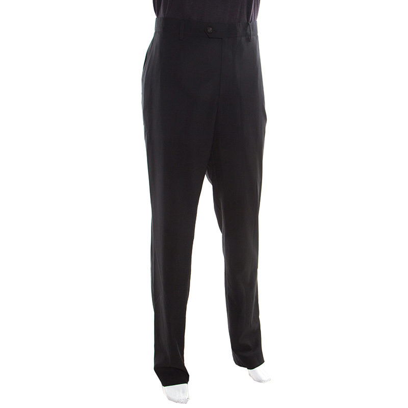 

Giorgio Armani Black Wool Tailored Trousers