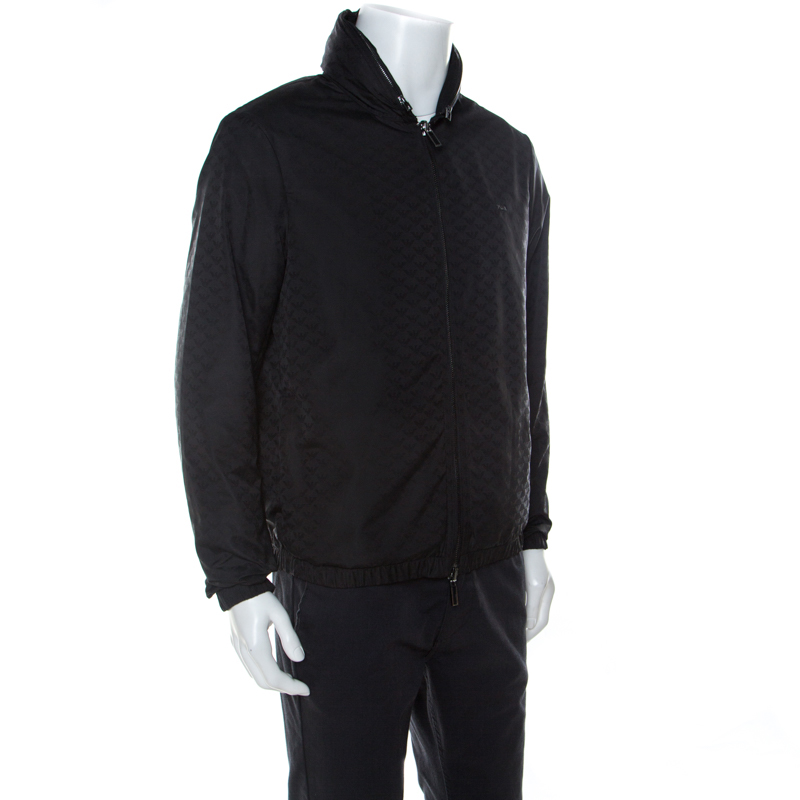 

Emporio Armani Black Reversible Windbreaker Jacket