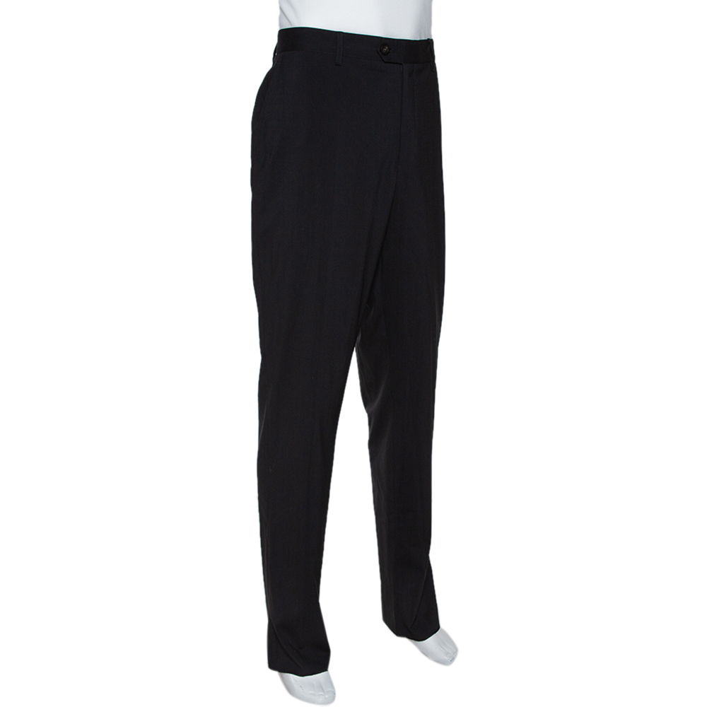 

Giorgio Armani Black Wool Regular Fit Trousers