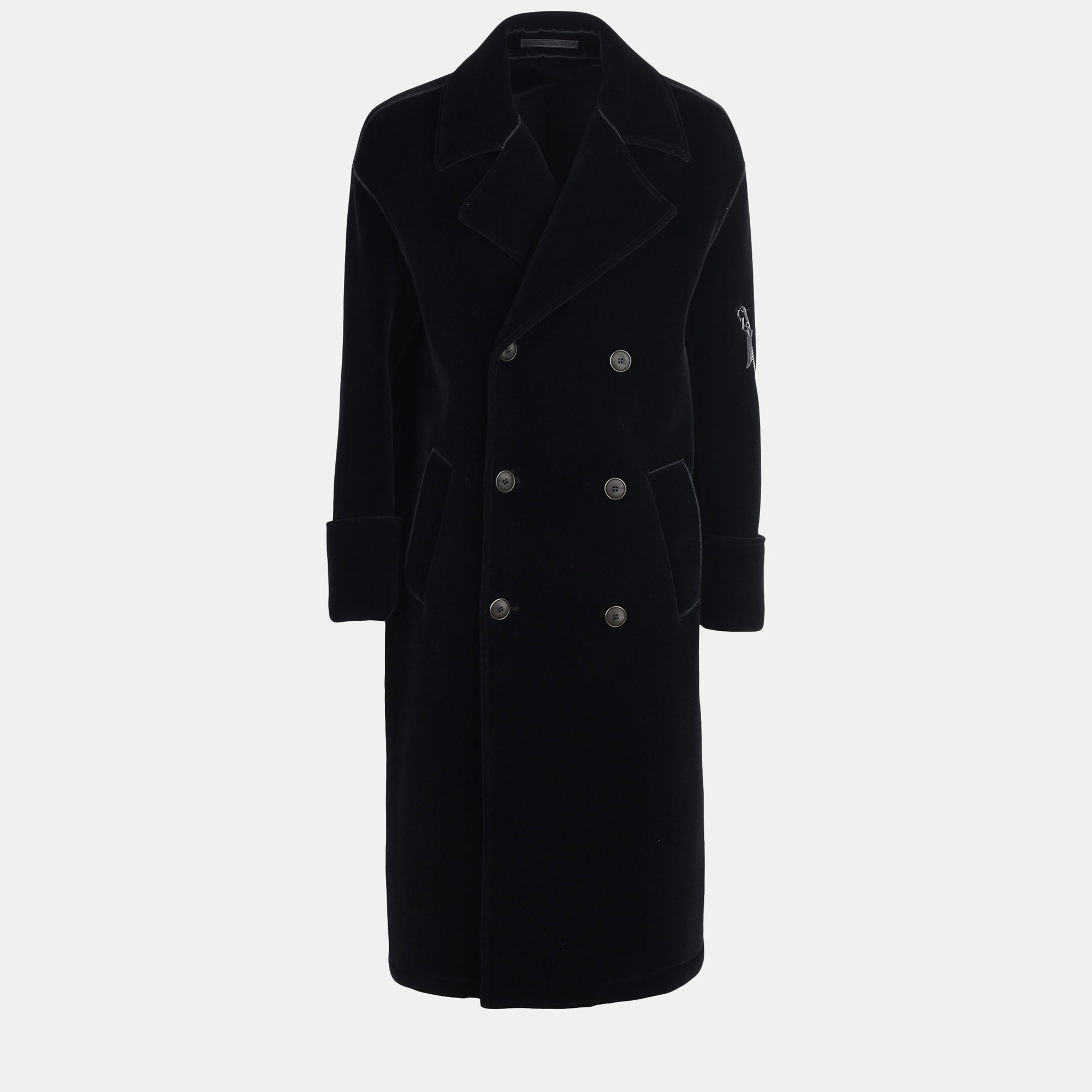 Pre-owned Giorgio Armani Polyamid Coats M In Black