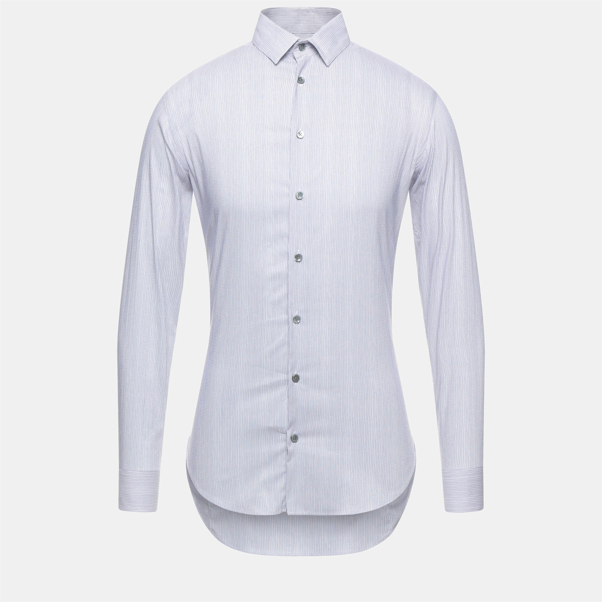 Pre-owned Giorgio Armani Cotton Shirt 40 In Blue