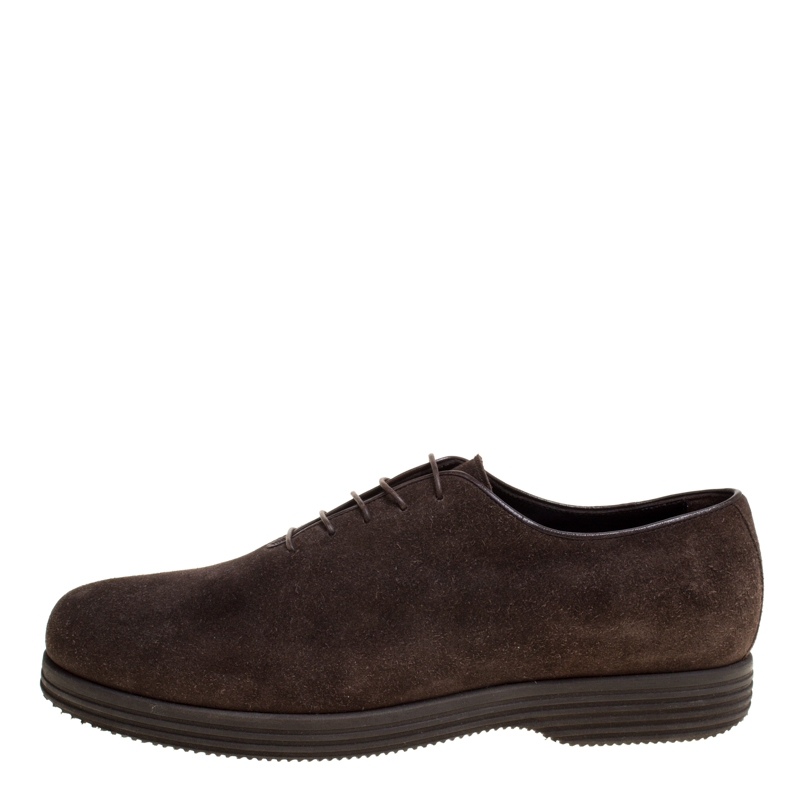 

Giorgio Armani Brown Suede Oxfords Size