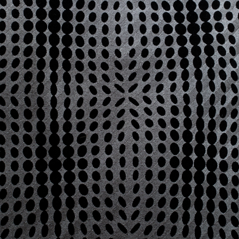 Pre-owned Giorgio Armani Grey And Black Abstract Print Traditional Silk Tie