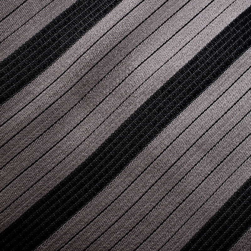 Pre-owned Giorgio Armani Grey Diagonal Striped Silk Jacquard Tie