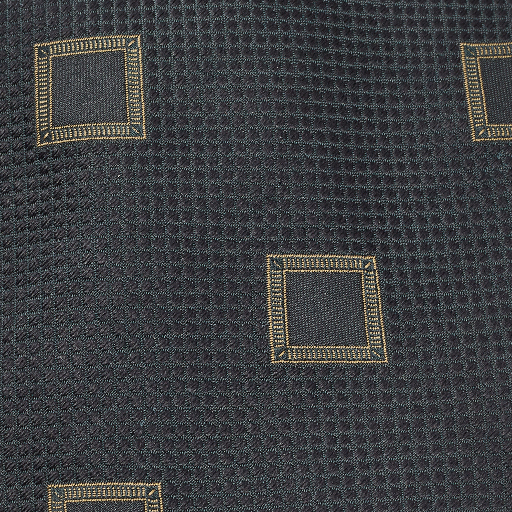 Giorgio Armani Vintage Blue Jacquard Silk Traditional Tie 