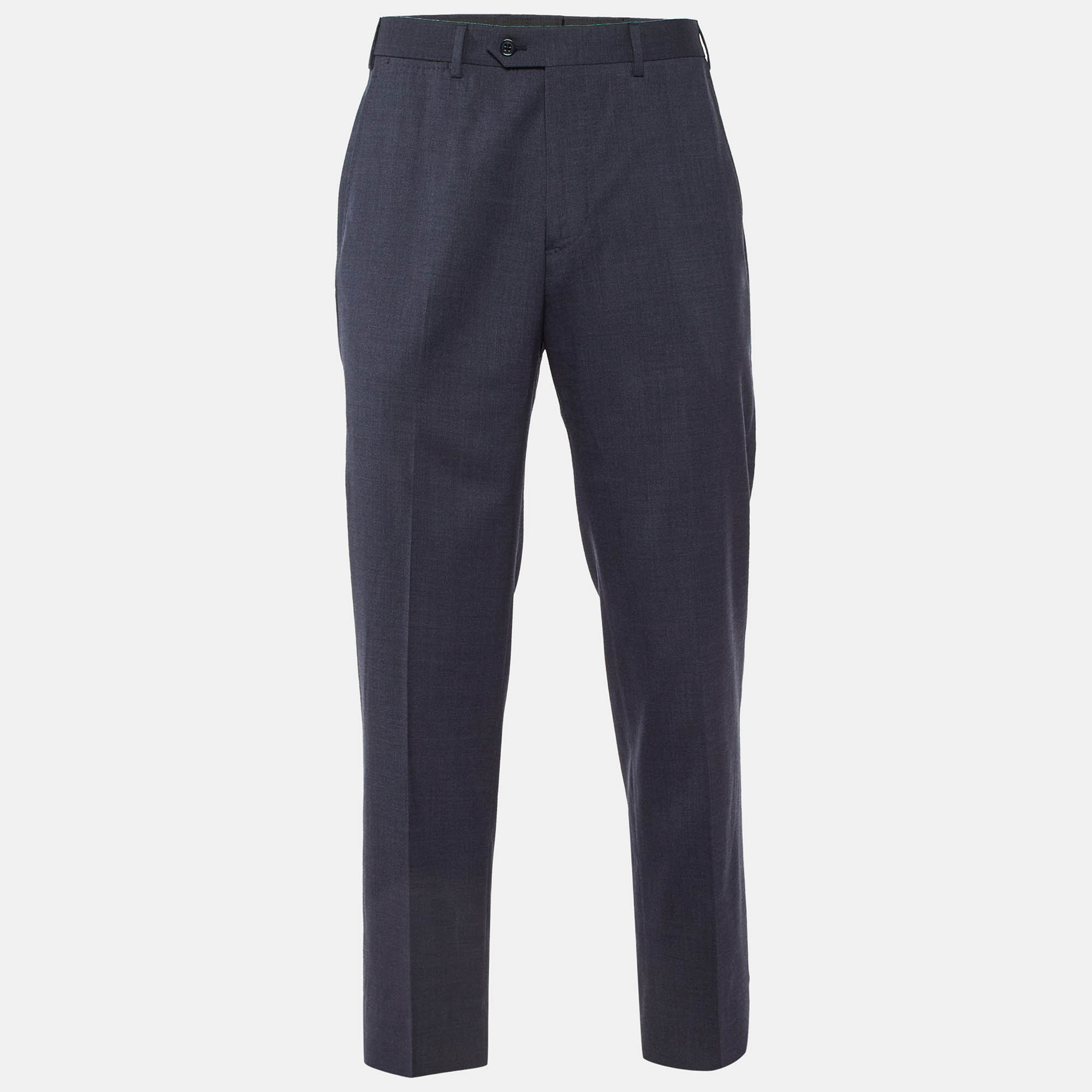 

Giorgio Armani Dark Blue Wool Tailored Trousers M, Navy blue