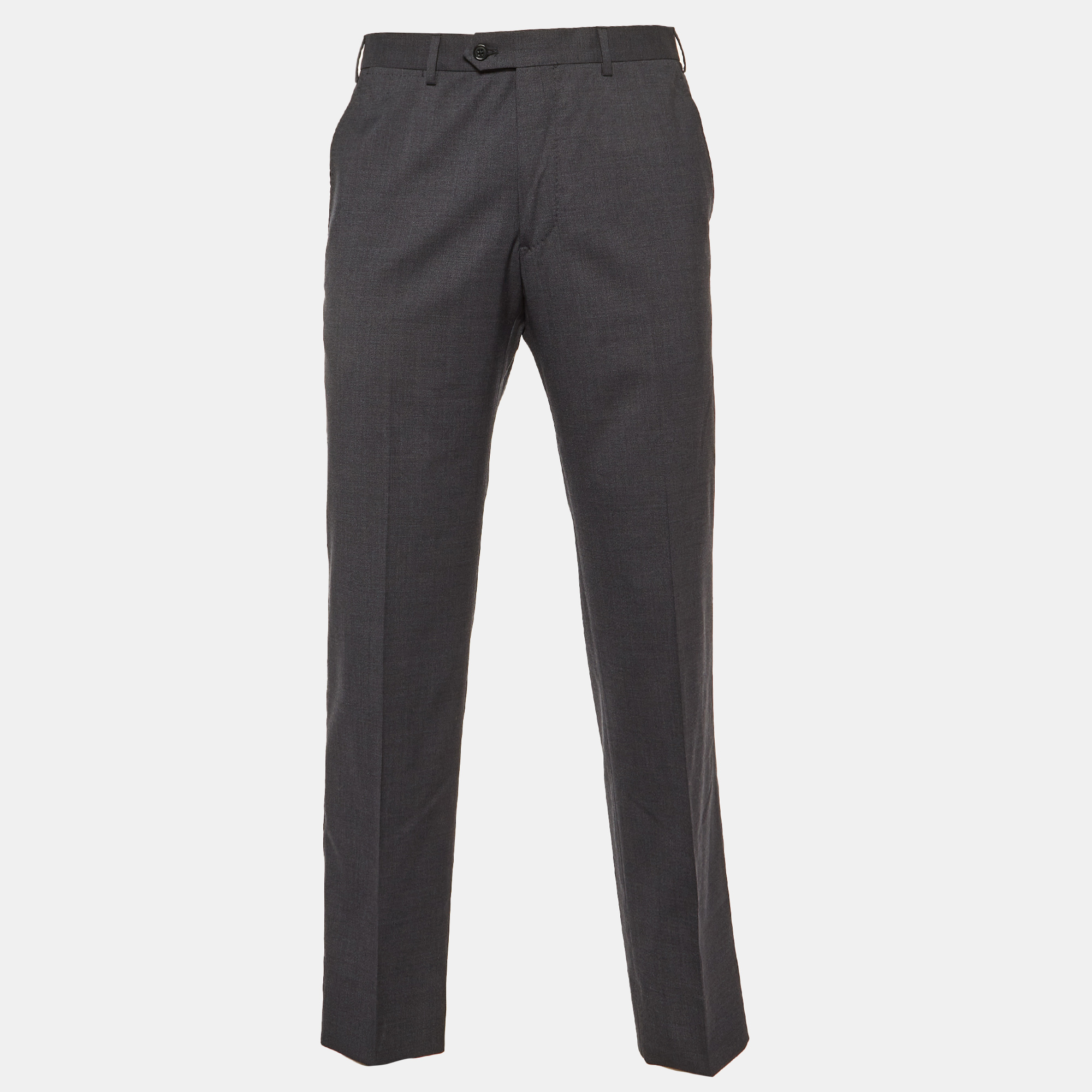 

Giorgio Armani Dark Grey Wool Tailored Trousers L