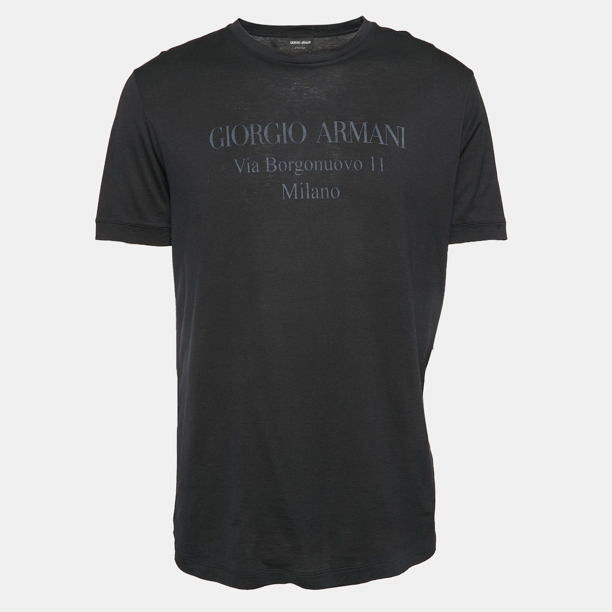 

Giorgio Armani Black Cotton Round Neck T-Shirt XXL