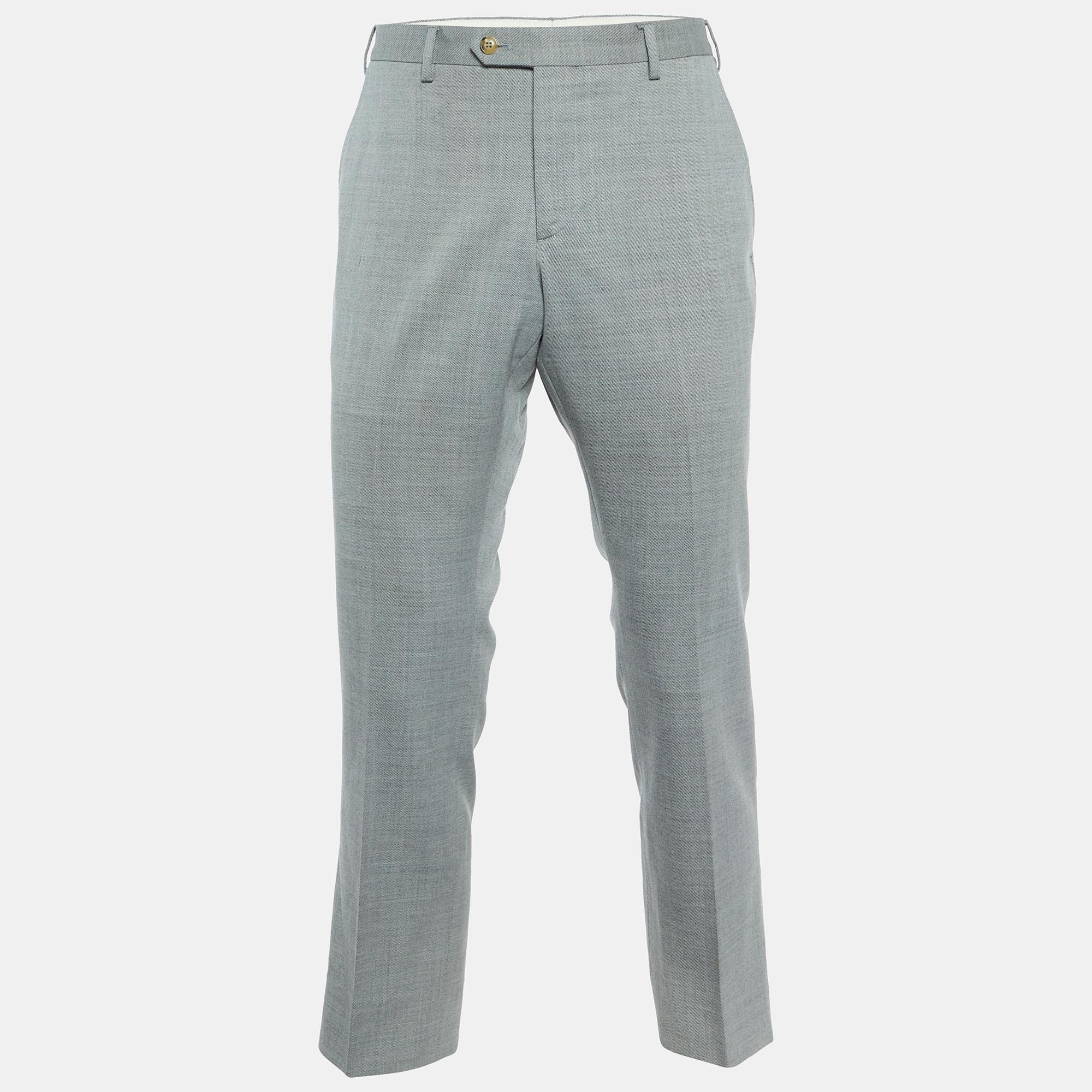 

Giorgio Armani Grey Virgin Wool Pants L