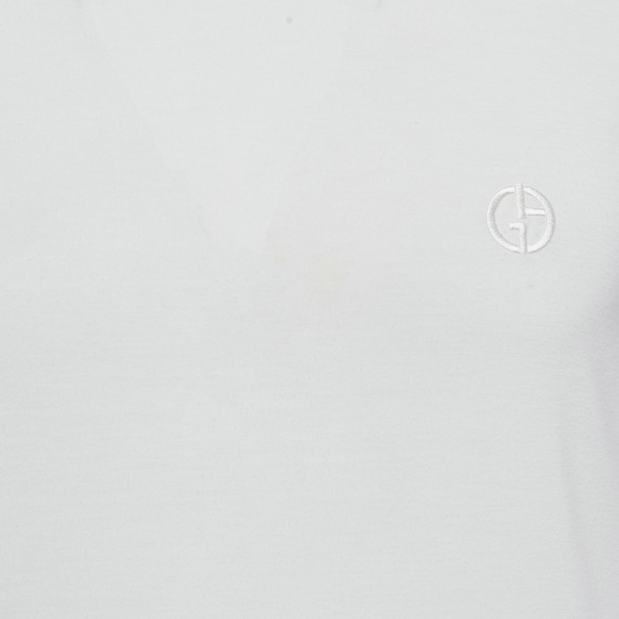 Giorgio Armani White Jersey Round Neck T-Shirt M 