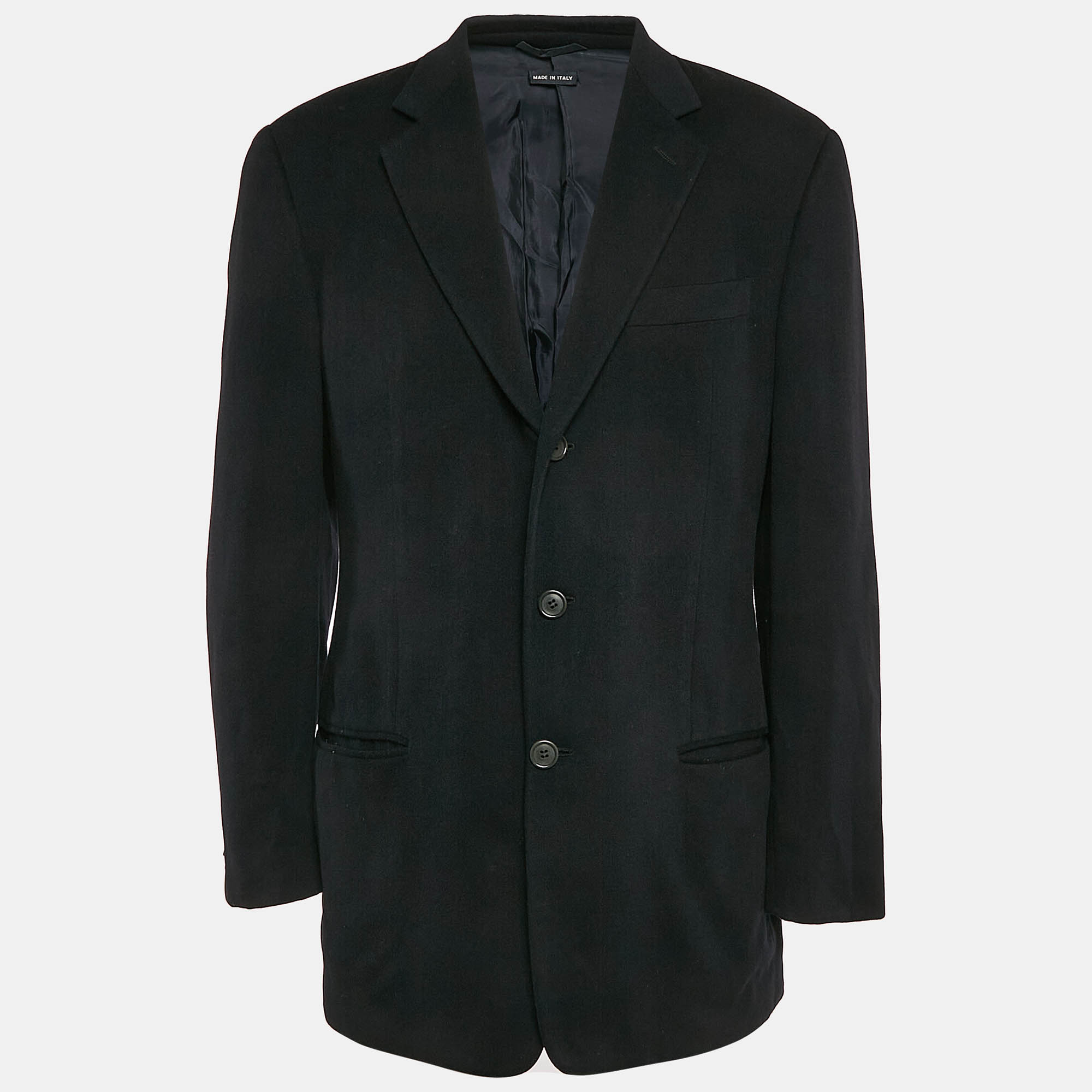 

Giorgio Armani Black Cashmere Single Breasted Blazer L