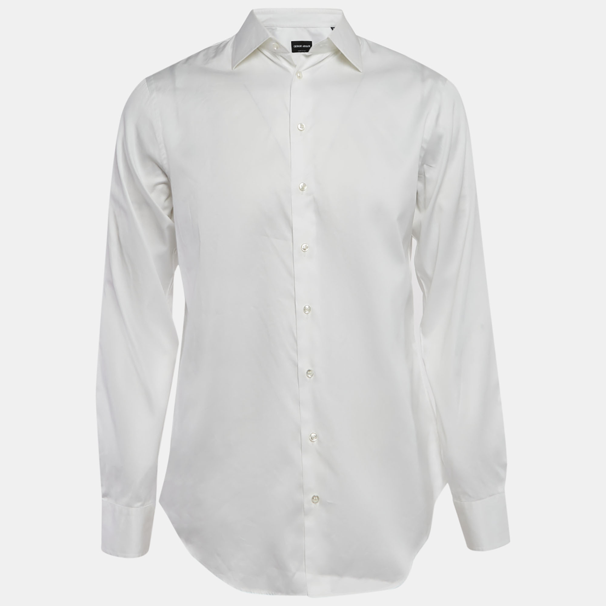 

Giorgio Armani White Cotton Long Sleeve Shirt M