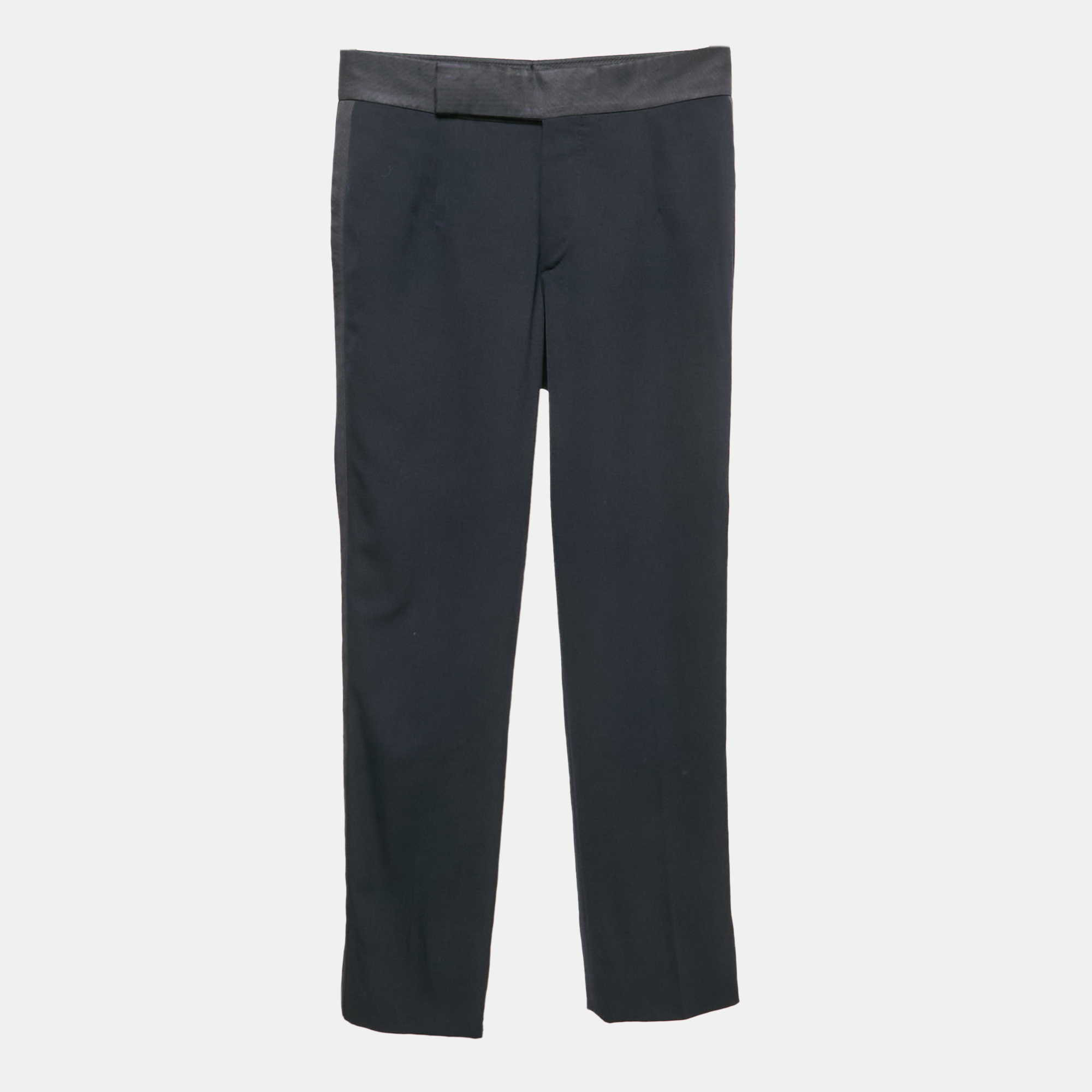 

Giorgio Armani Navy Blue Wool Regular Fit Formal Pants M