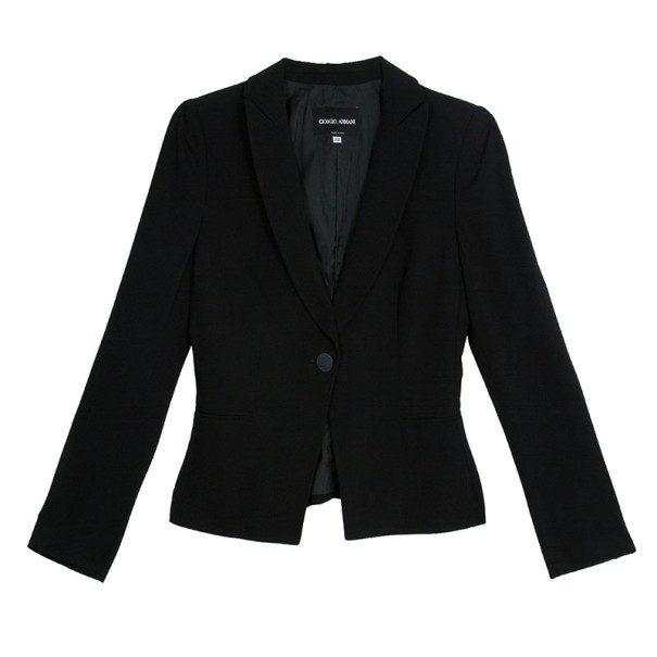 Pre Owned Giorgio Armani Black Blazer M