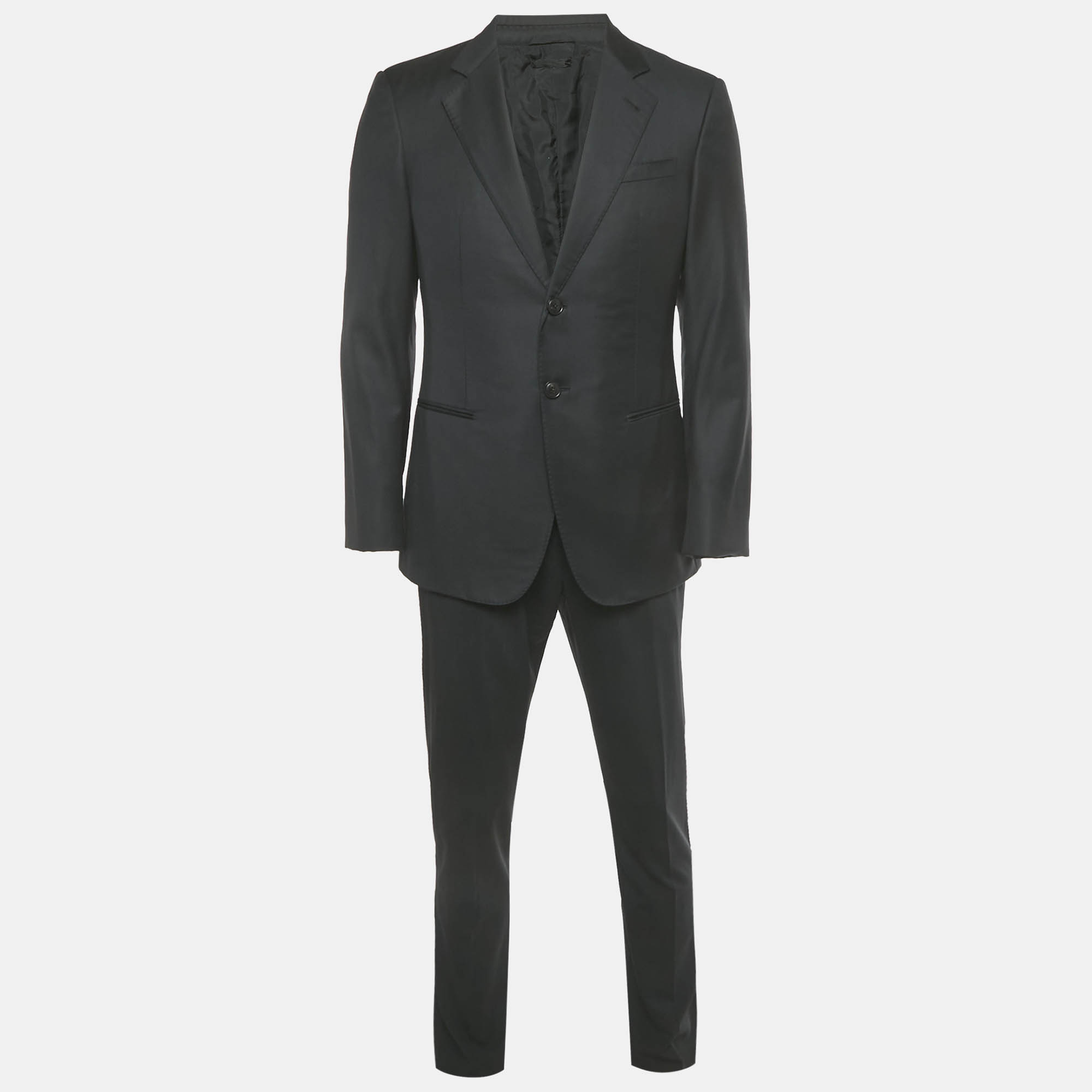 

Giorgio Armani Black Wool Regular Fit Suit L