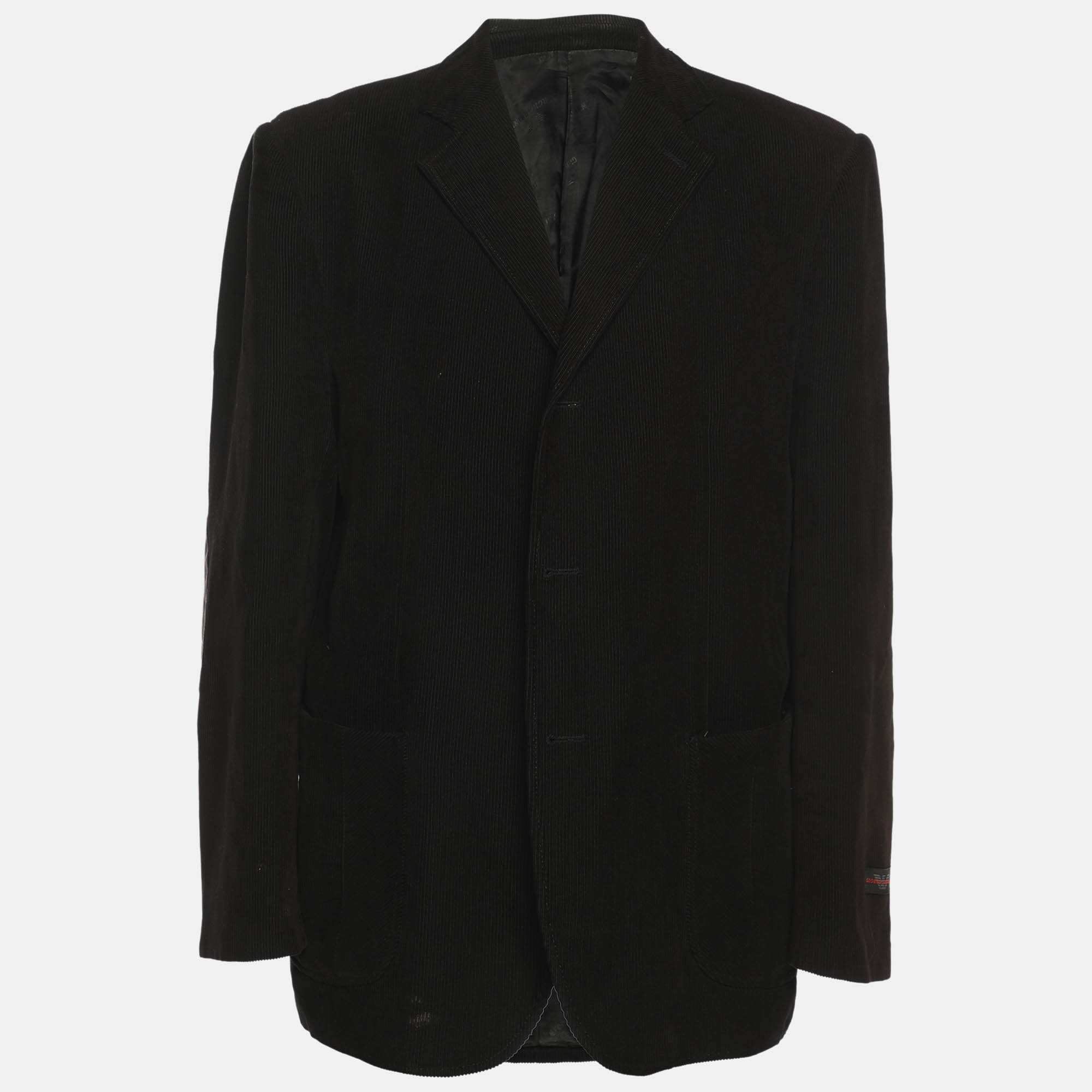 

Giorgio Armani Black Wool Single Breasted Blazer XXL