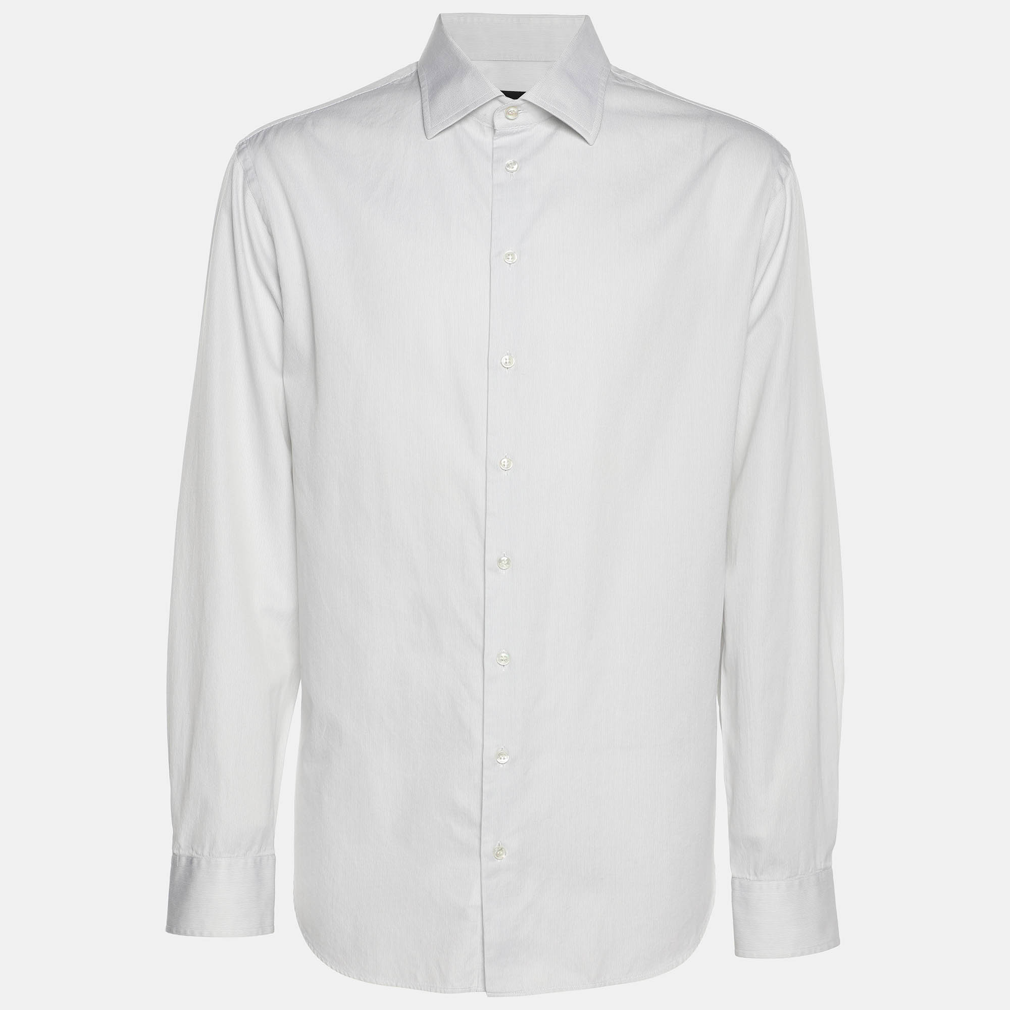 

Giorgio Armani Grey Cotton Long Sleeve Shirt XL