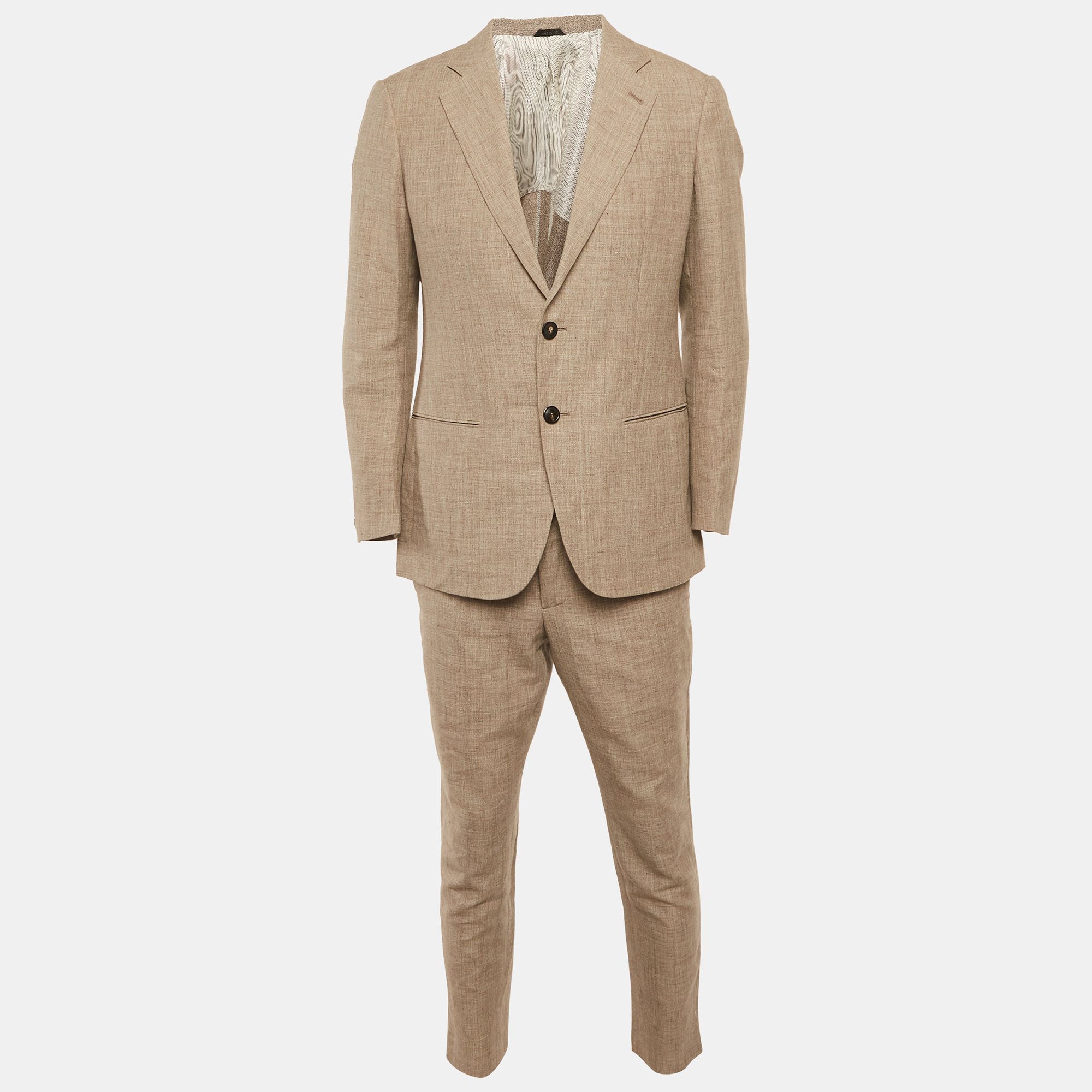 

Giorgio Armani Brown Wool Blend Soho Blazer & Pants Suits L